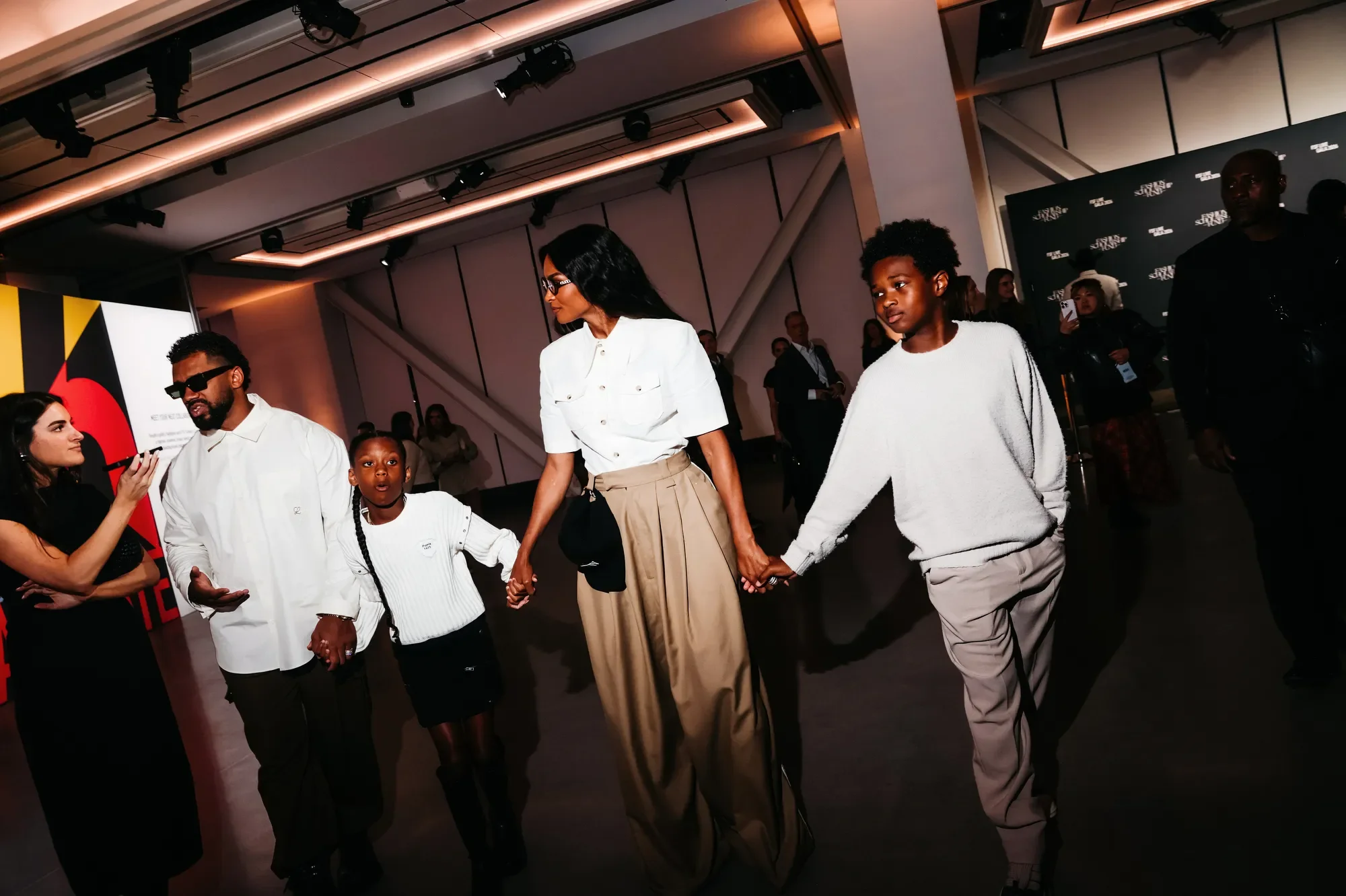 Willa Bennett, Russell Wilson and Ciara, and their children Sienna and Future