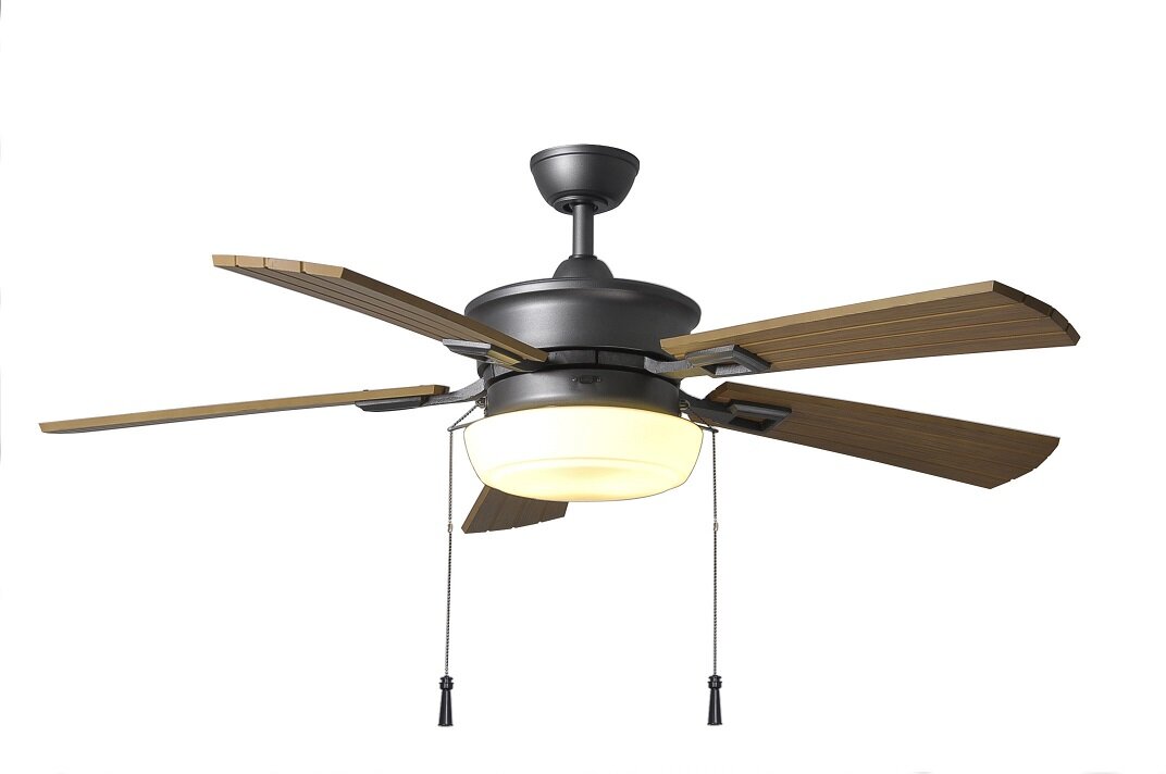 LED Outdoor Natural Iron Ceiling Fan Home Decorators Draper 54 in 
