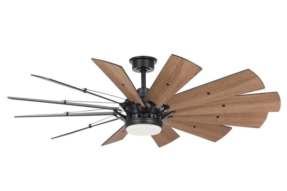 60 Trudeau Tal, 60 Ceiling Fan With Light Kit And Remote Control