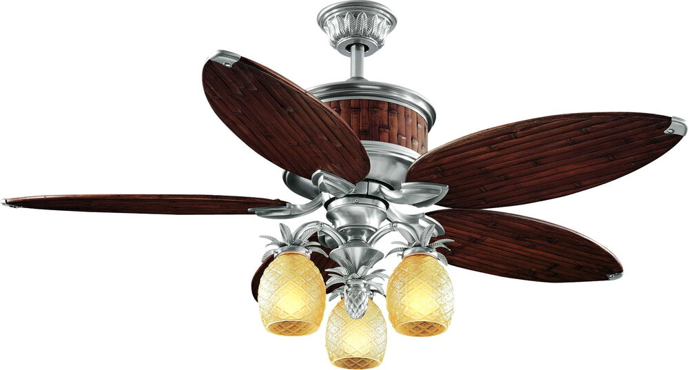 52 Colonial Bamboo Tal, Pineapple Ceiling Fan Pulls
