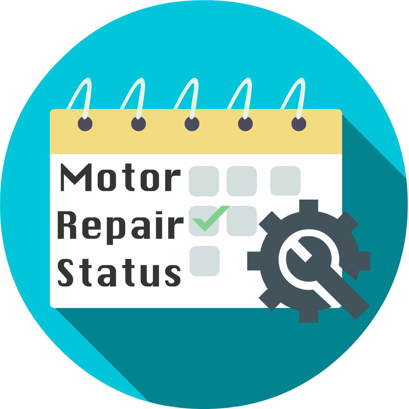 Status and ETAs for all motor repairs.