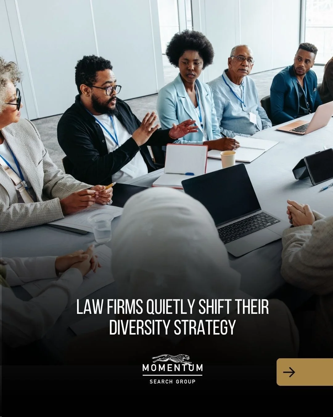 DEI in BigLaw is changing, but it&rsquo;s not necessarily disappearing.

Law firms are moving diversity efforts under broader talent, leadership and inclusion strategies, while representation gains remain modest. Attorneys of color now make up 21.8% 