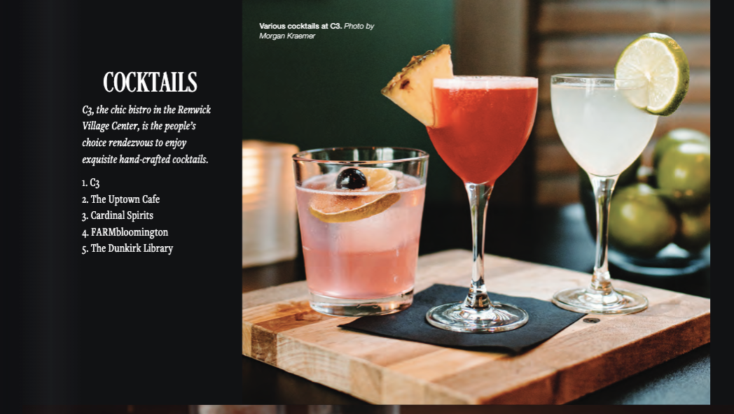 Nick Matio &amp; C3 Bloomington Repeats as “Best Cocktails in Bloomington”