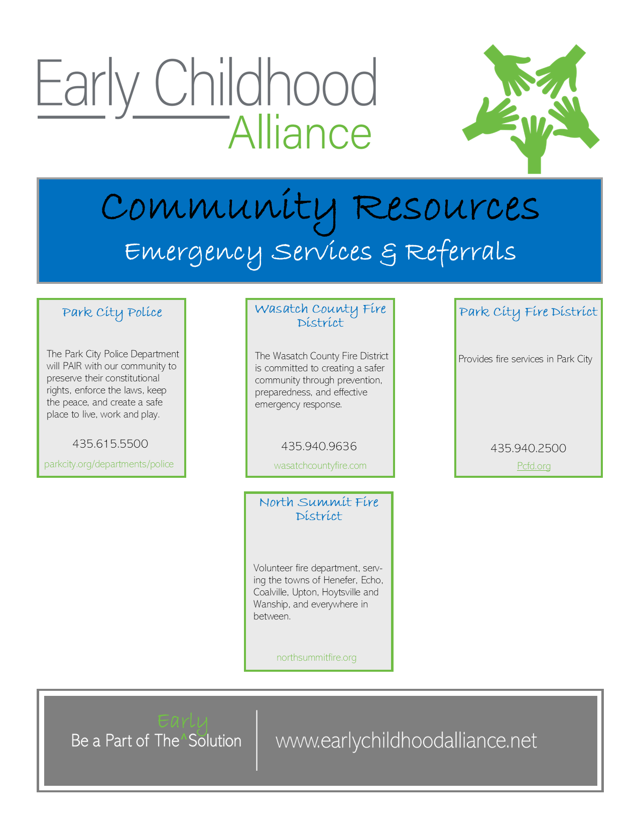 Emergency Services and Referral Community Resources