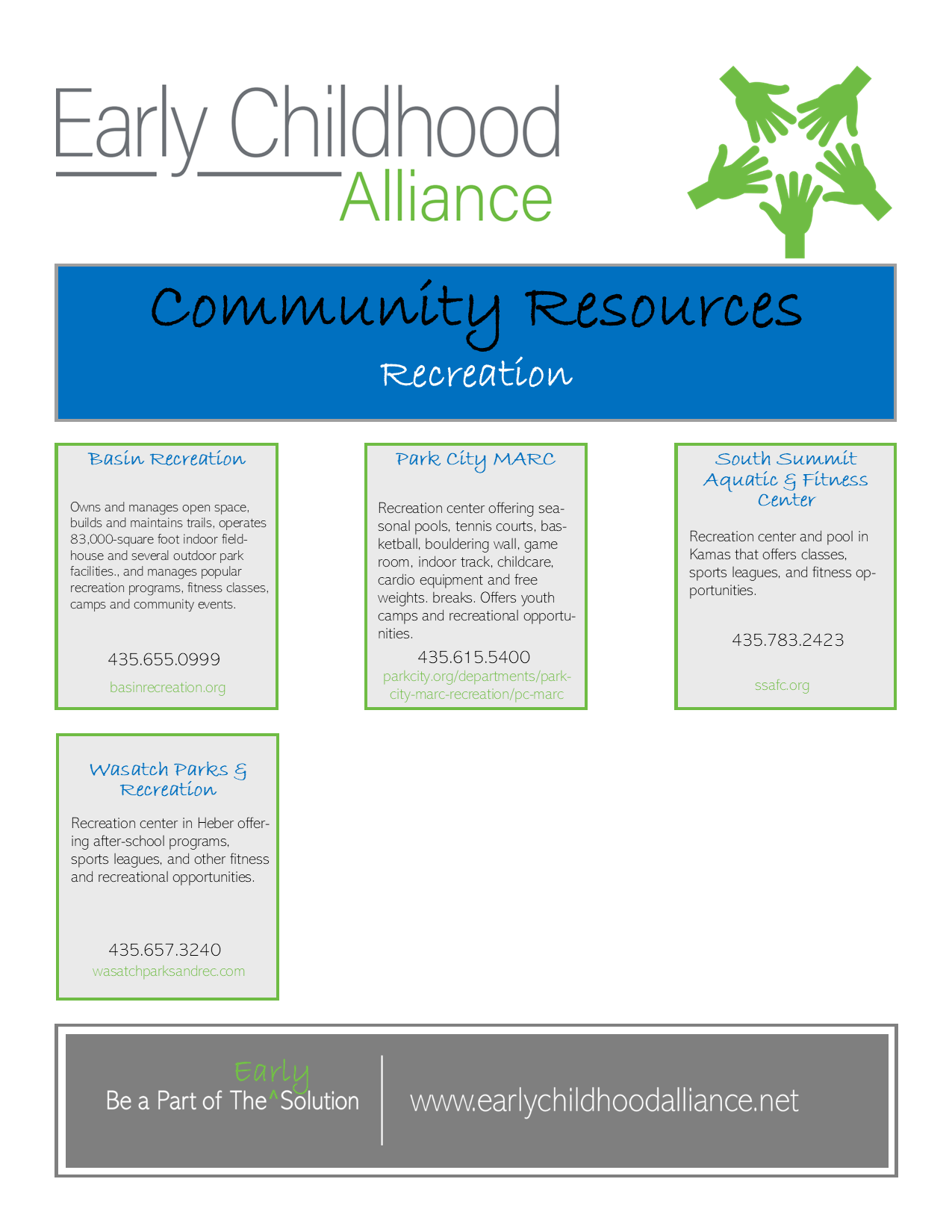 Recreation Community Resources