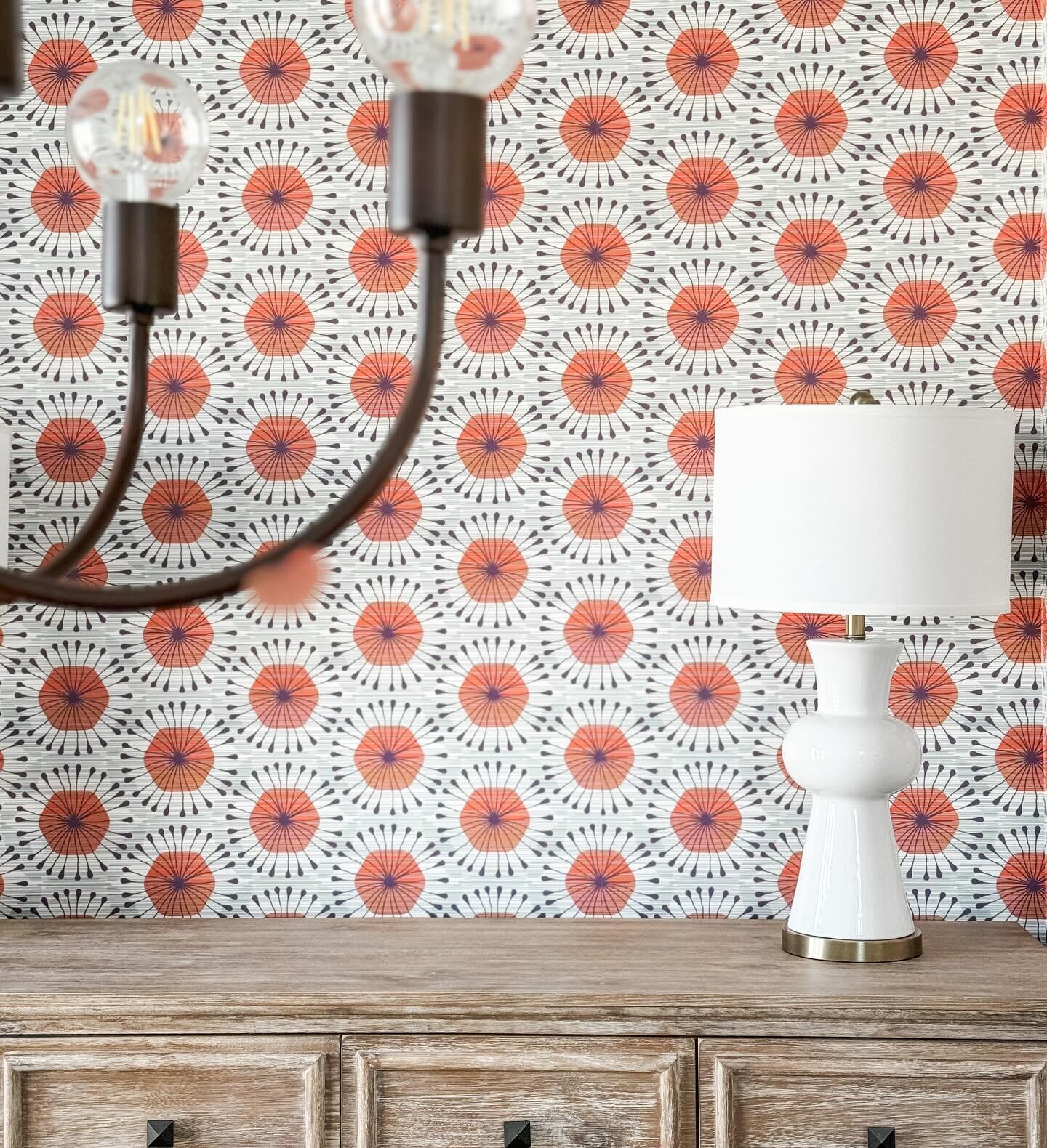 #wallpaperwednesday 🍊🍊🍊#kansascityinteriordesign #kansascityhomes