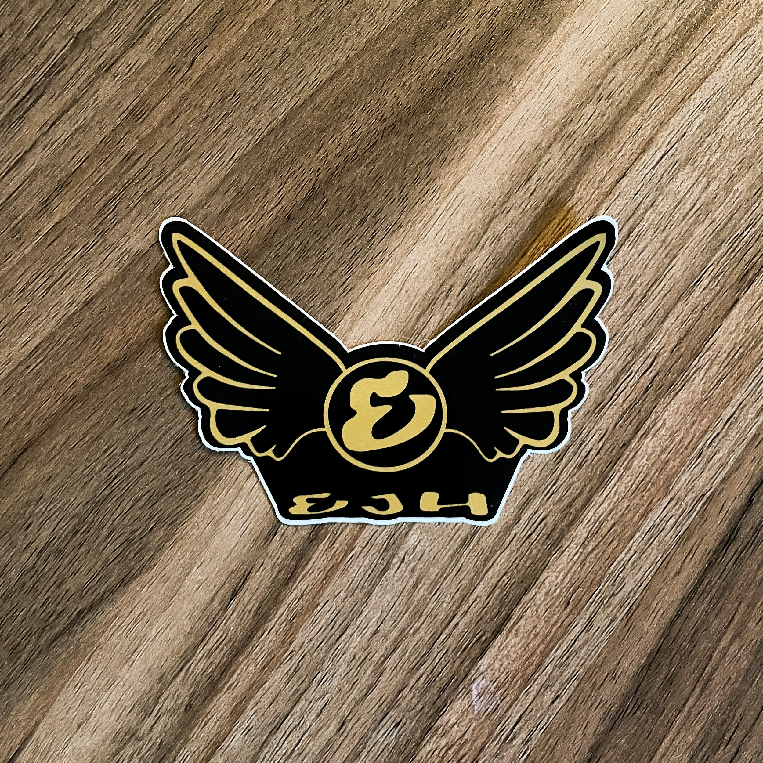 EJH Wings Sticker - Black