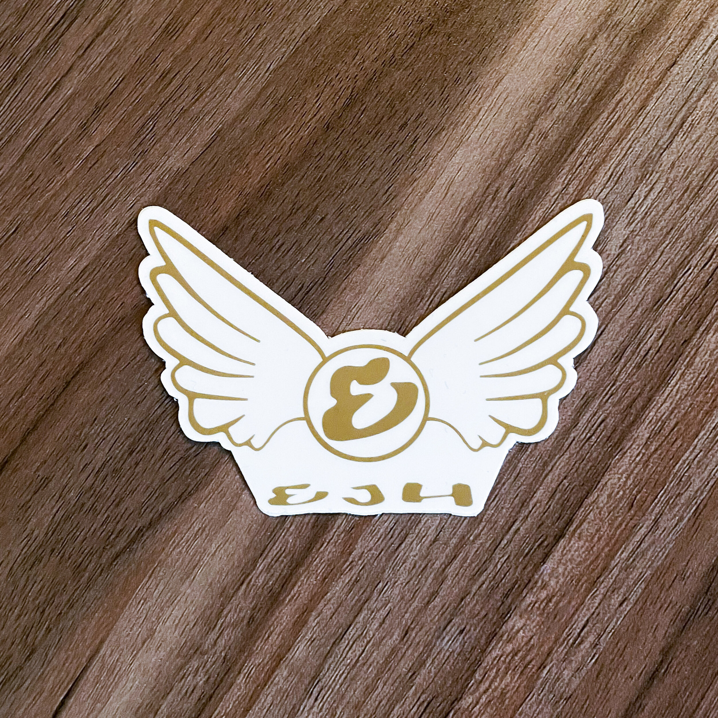EJH Wings Sticker - White