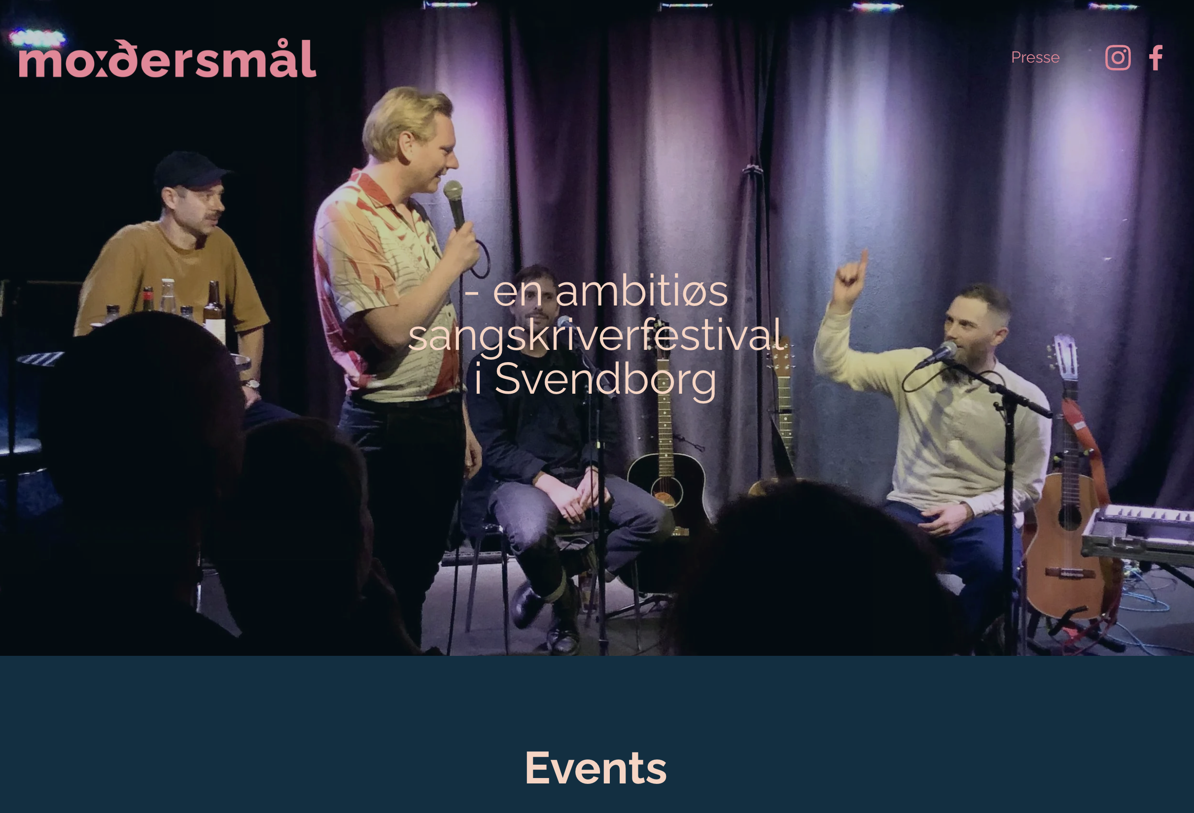 Website for Modersmål festivallen