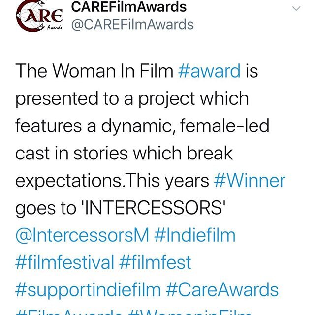 Wow... much appreciation to Care Awards for this honor. #intercessorsmovie #directormarlonjones #directormarlonmjjones #indiefilm