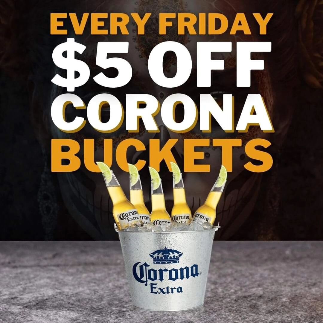 Friday's at Mexi's are always a fiesta! 🎉🍹

Enjoy a $5 OFF our buckets of Corona and kick off your weekend with good friends, great drinks, and even better food! 

Grab a table 👉 https://bit.ly/3nsBXL8
