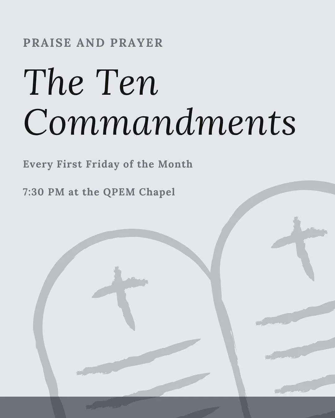 📣 This Week&rsquo;s Announcements

🔹 We will be continuing our sermon series on the Ten Commandments at our monthly Praise and Prayer. Join us to praise our Lord and spend time in prayer with one another!

🔹 October is Clergy Appreciation Month! P