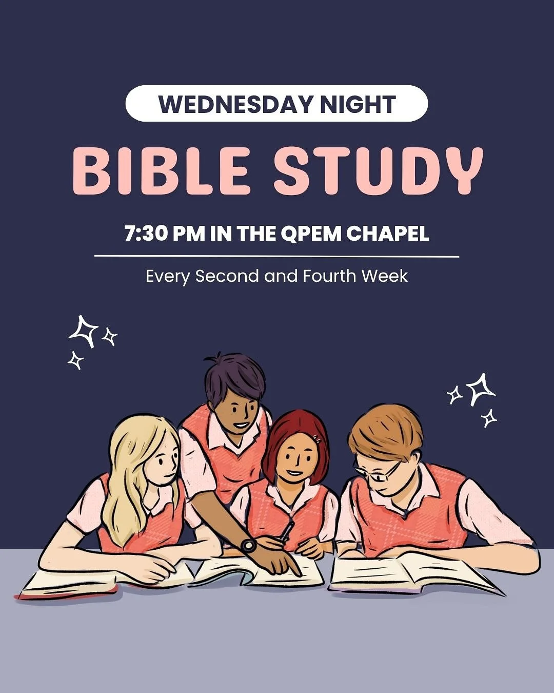📣 This Week&rsquo;s Announcements

🔹 We will be continuing our Wednesday Night Bible Study this Wednesday at 7:30 PM in the QPEM Chapel! This season we will be studying through the book of Philippians. Join us every first and third Wednesday of the