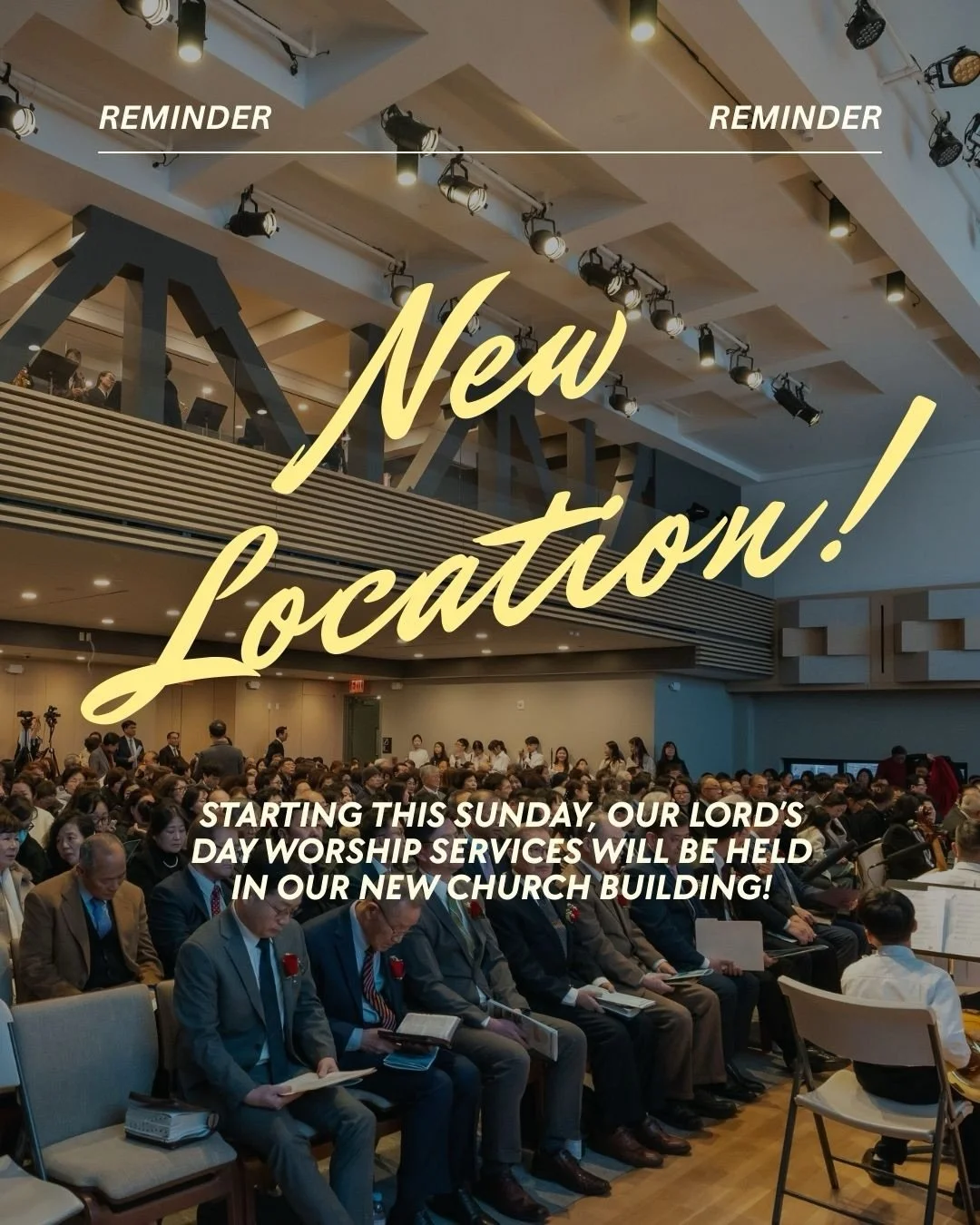 📣 This Week&rsquo;s Announcements

🔹 This coming Sunday will be our first service in our new sanctuary! Please join us for Lord&rsquo;s Day Worship across the street in our new church building!

🔹 We will be continuing our study through the book o
