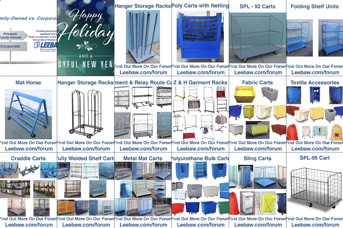 Screenshot of Leebaw Manufacturing Instagram Grid