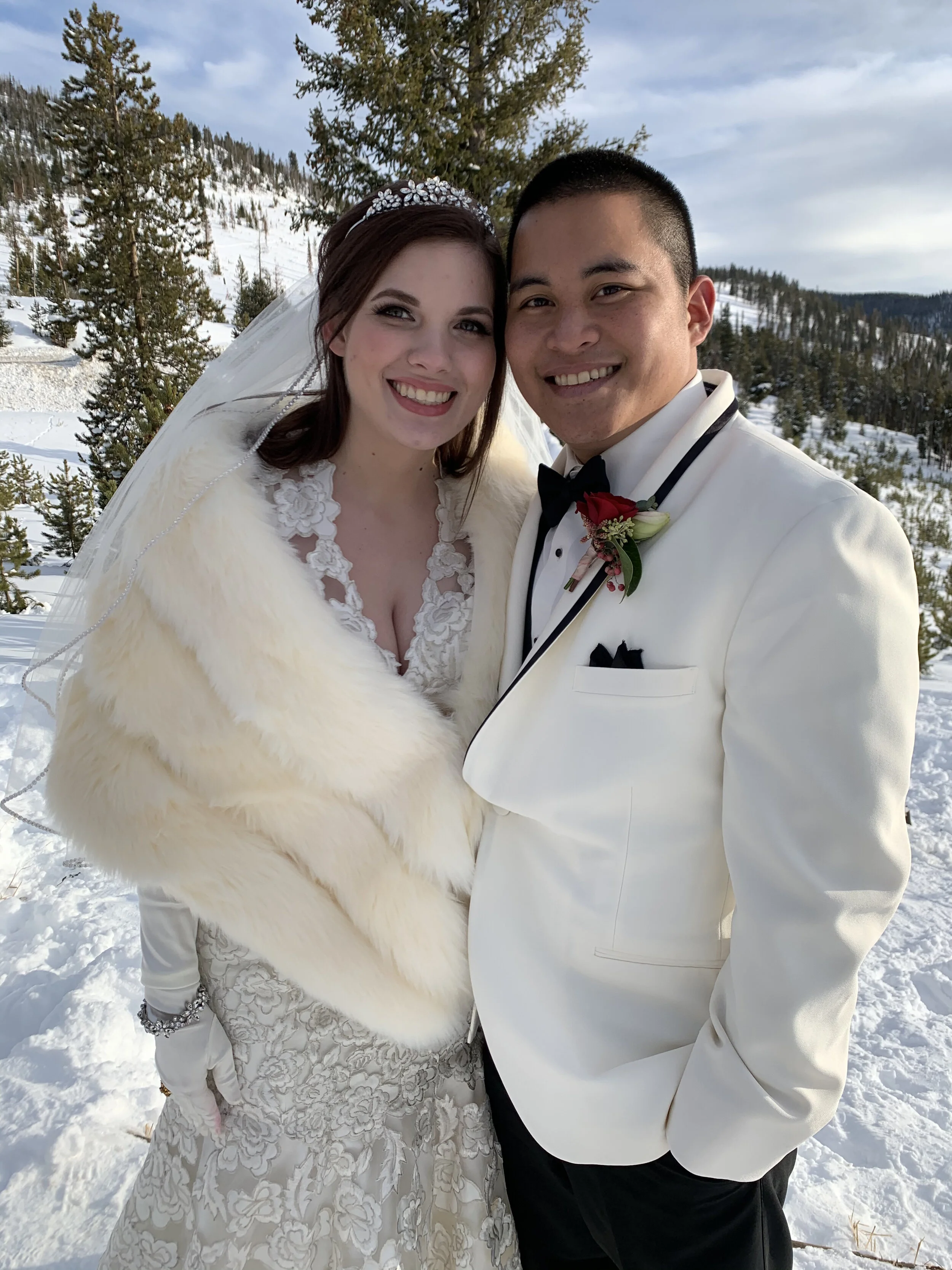 Wedding in White ~ Winter Wonderland, Princess Dress, Excellent Coordination