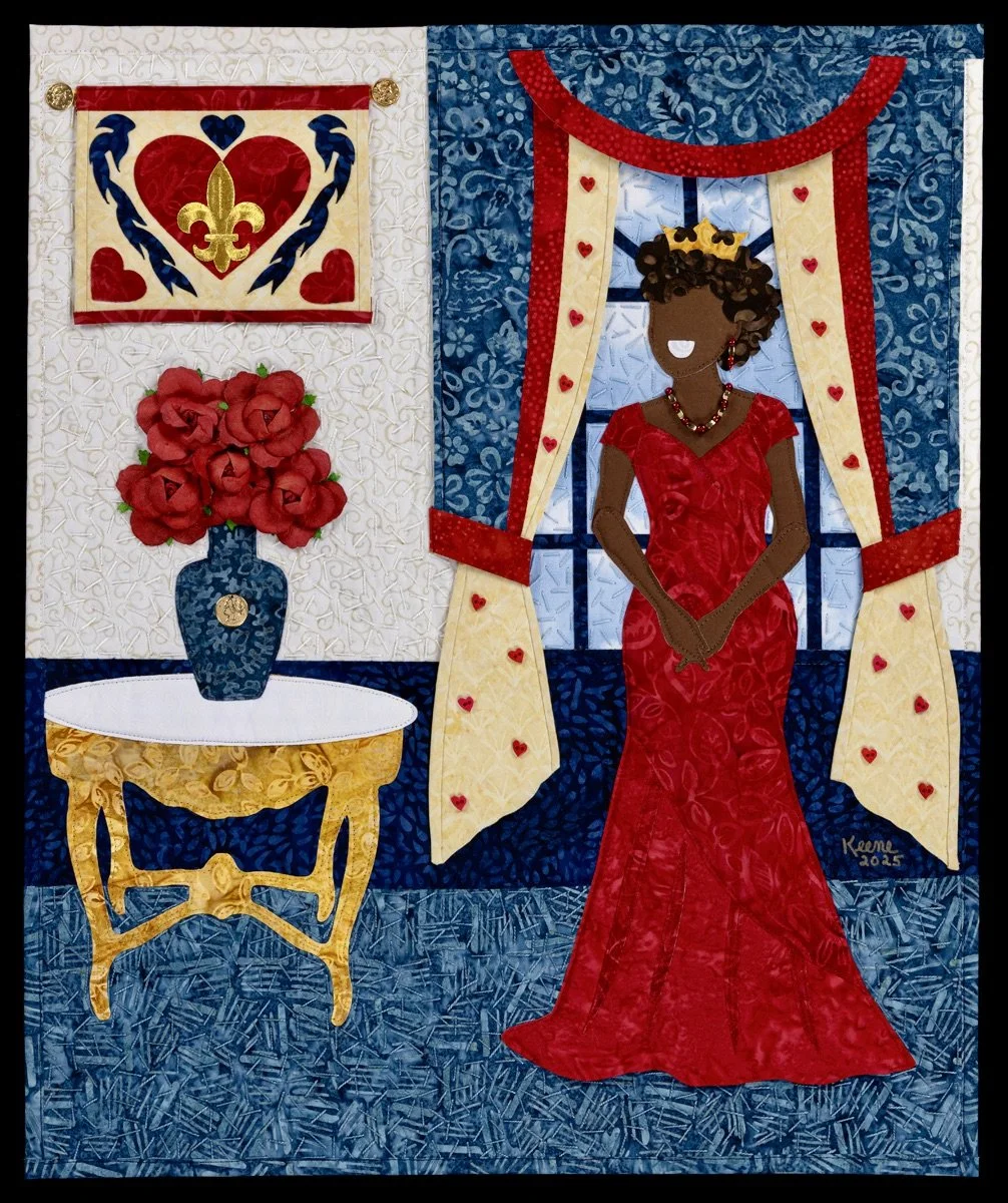 "Queen of Our Hearts" Original Art Quilt (2025)