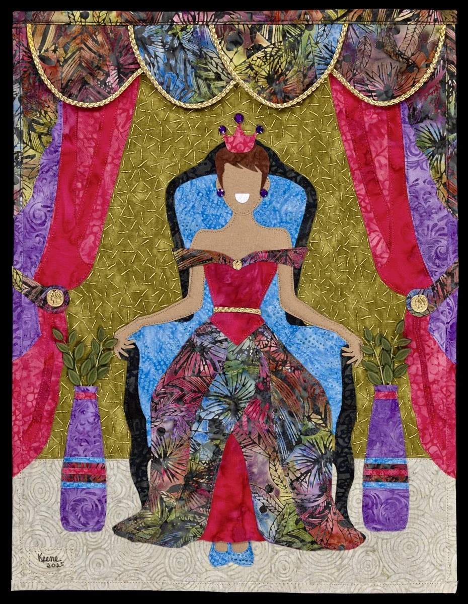 "Long May She Reign" Original Art Quilt (2025)