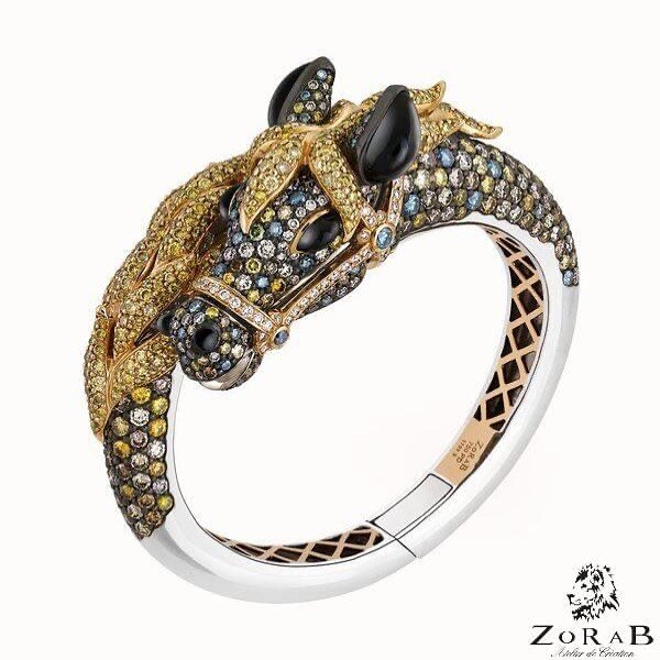 'Magnificence' is the only word worthy of our Zorab Creation horse #bangle #diamonds