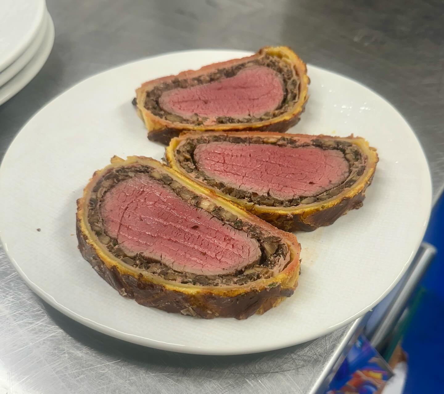 We&rsquo;ve been back on the beef wellingtons a bit recently.  This one was made at a cookery lesson/demo we did with a group.  Maybe not my finest carving 🤦🏻&zwj;♂️ I was always reluctant to cook them, but once you get there, it really is a case o
