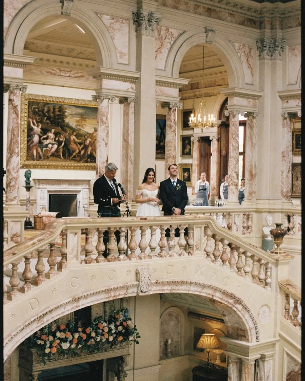 The stunning Marble Hall at Gosford House: a truly jaw dropping setting for speeches at Kirsten + Chris&rsquo;s wedding.

📸 @clairefleck 
💒 @gosford.house