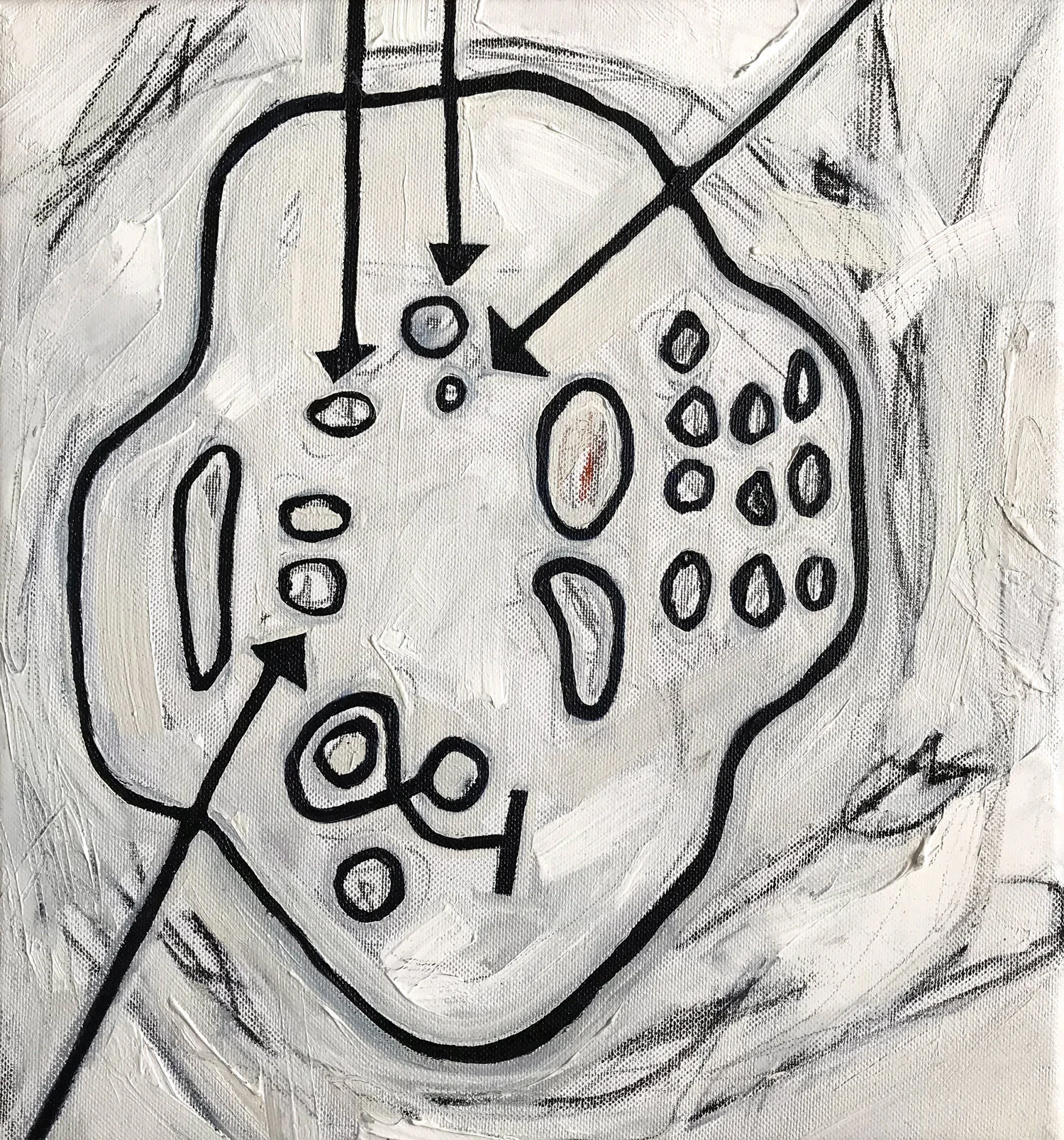   Figure 5, 2020. 30 x 28 cm.  oil on canvas⁣⁣⁣      