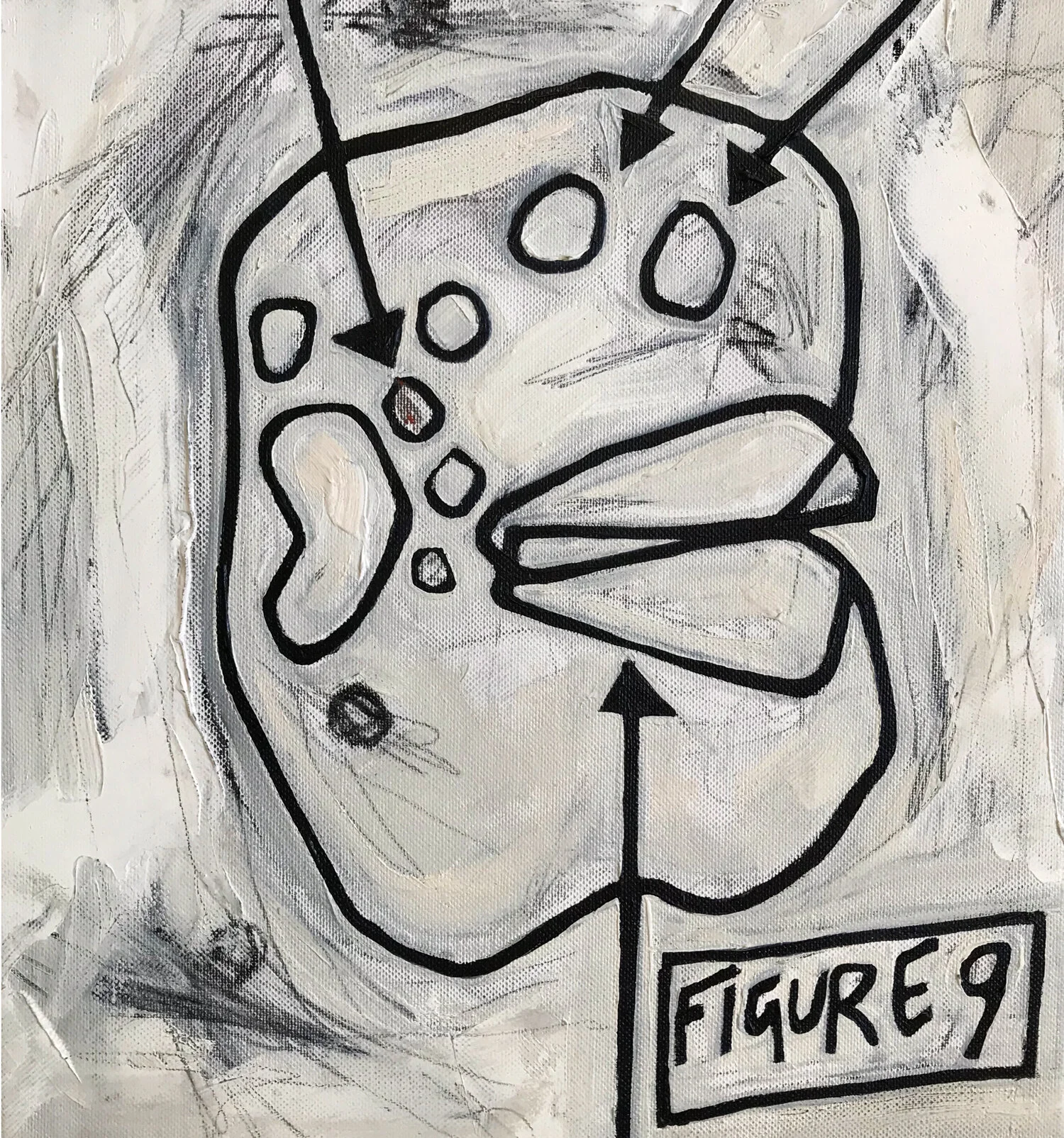   Figure 9, 2020. 30 x 28 cm.  oil on canvas⁣⁣⁣      