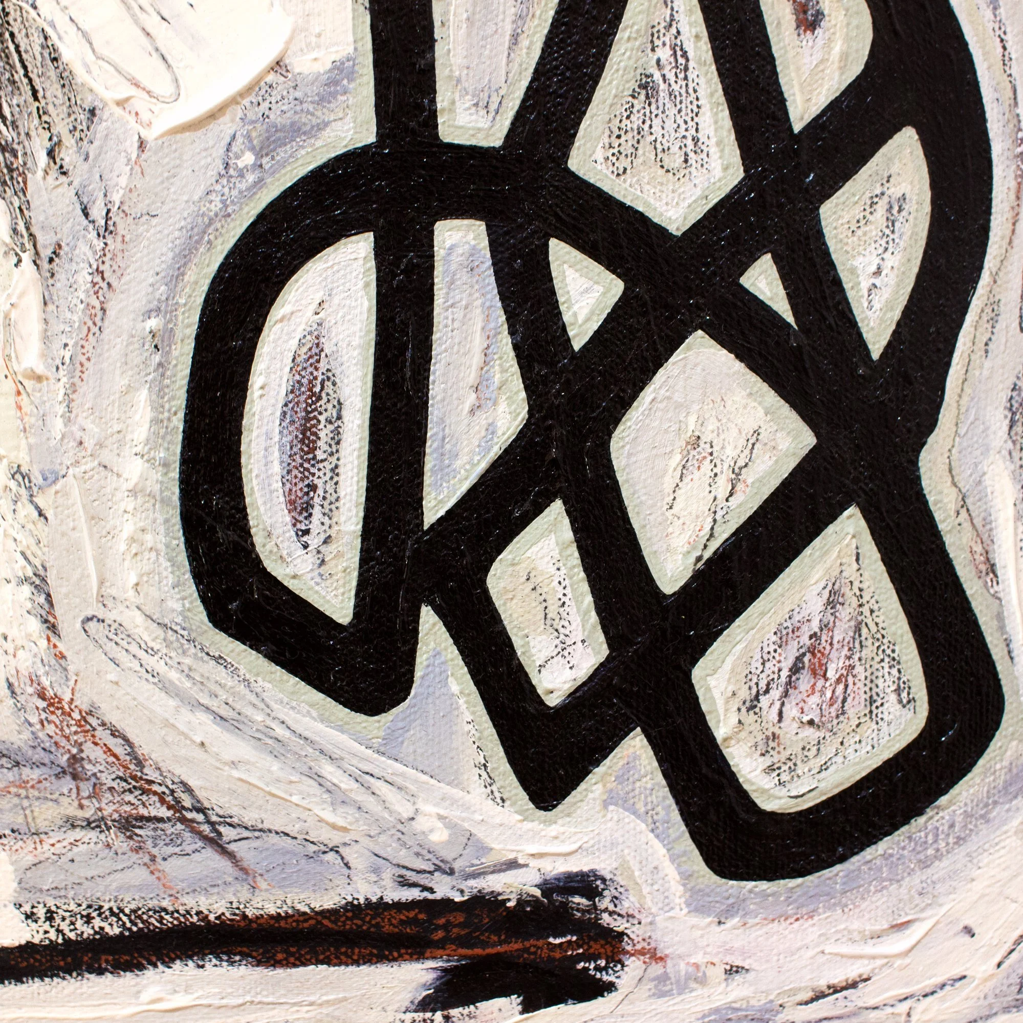   Stimulate , 2021 Mixed media on canvas 63 x 63 cm 