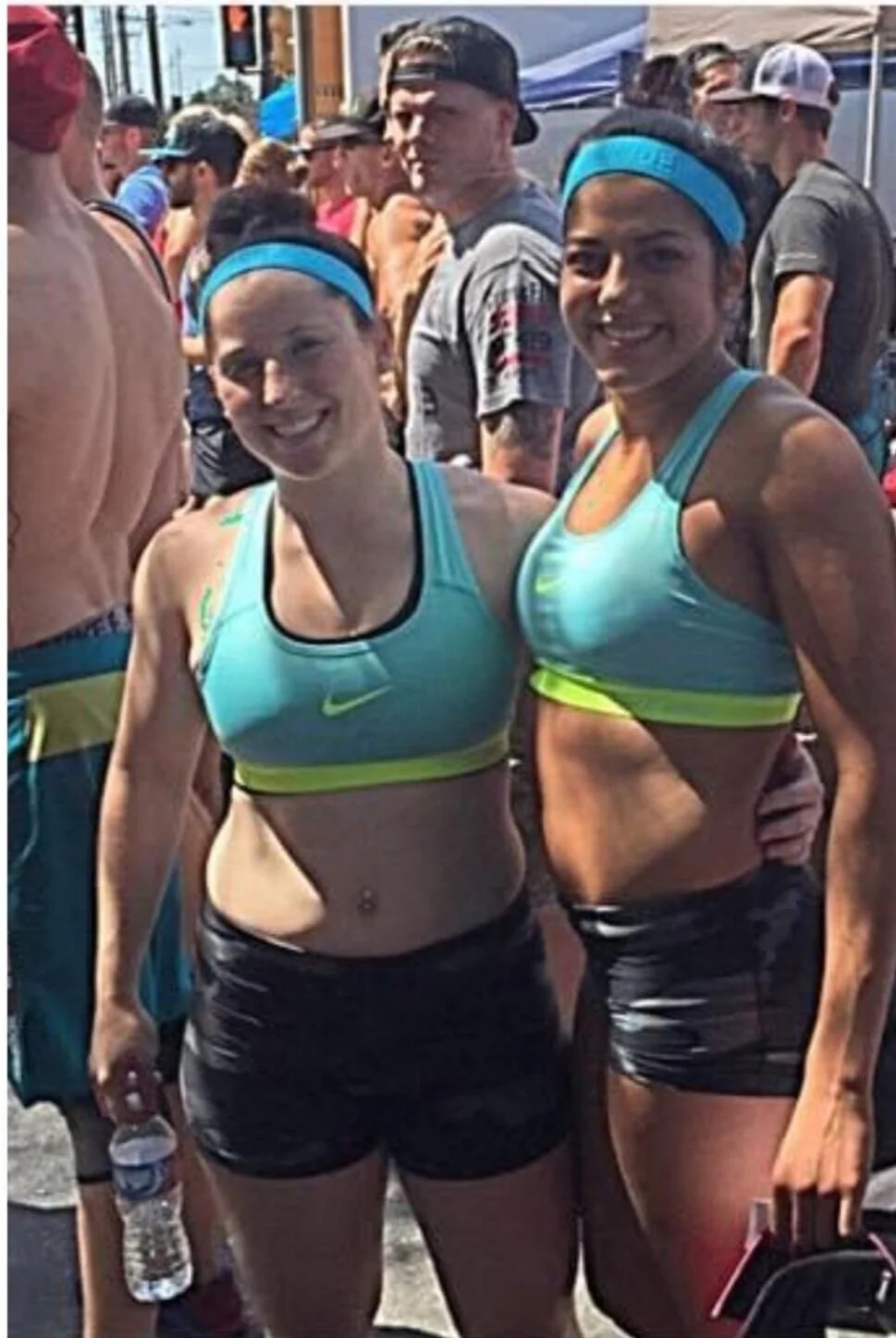 The right side is a CrossFit competition in Erie, PA in 2015.&nbsp;