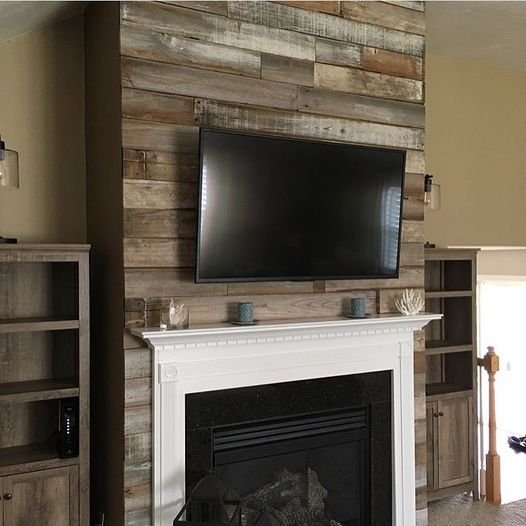  Custom installation using wood from Jarmak Reclaimed Wood. Photo courtesy of  @beancountercustoms . 