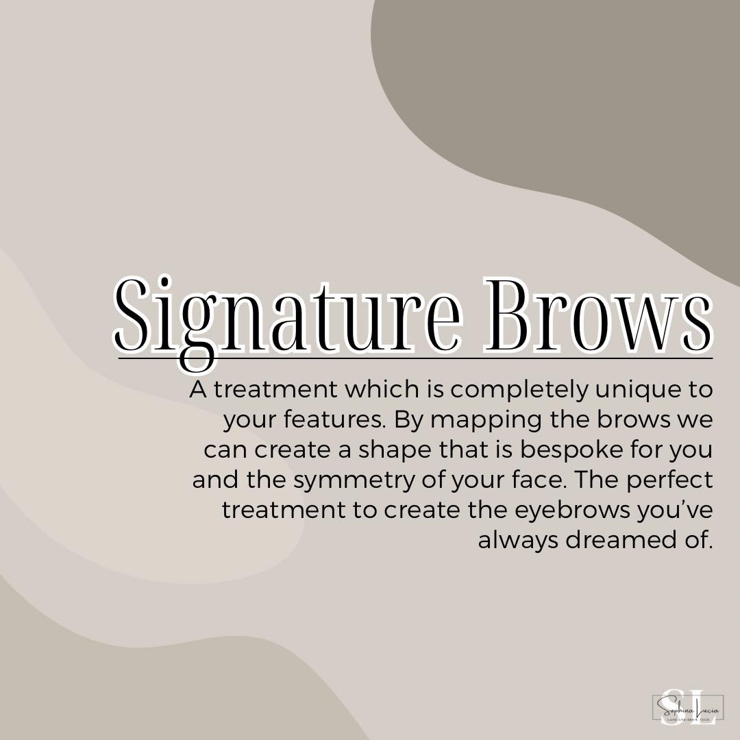 Introducing the Signature Brow treatment by Sophina Lucia Beauty&hellip;

So what are the benefits of a Signature Brow treatment? 

✨ Low maintenance 
✨ Tailored to suit your facial features
✨ Lasts 3-5 weeks ( dependant on hair growth cycle)
✨ Hybri
