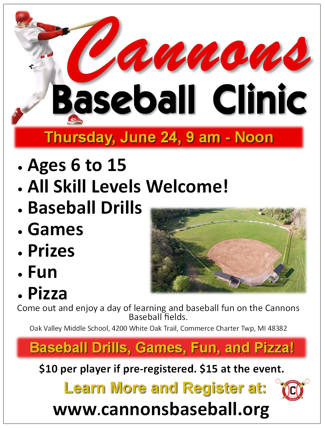 Cannons Baseball Clinic