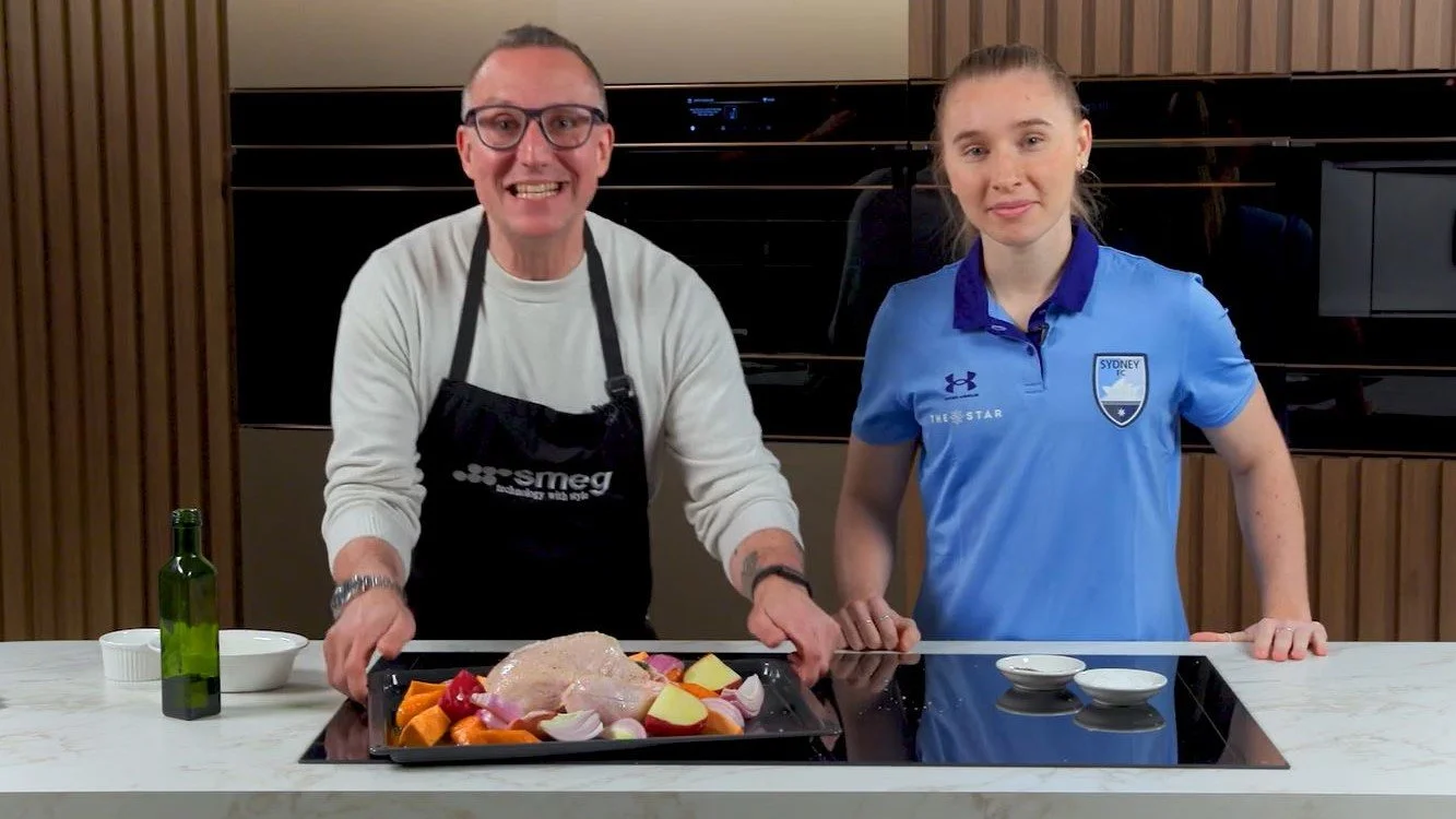 Roast chicken and vegetables with Taylor Ray