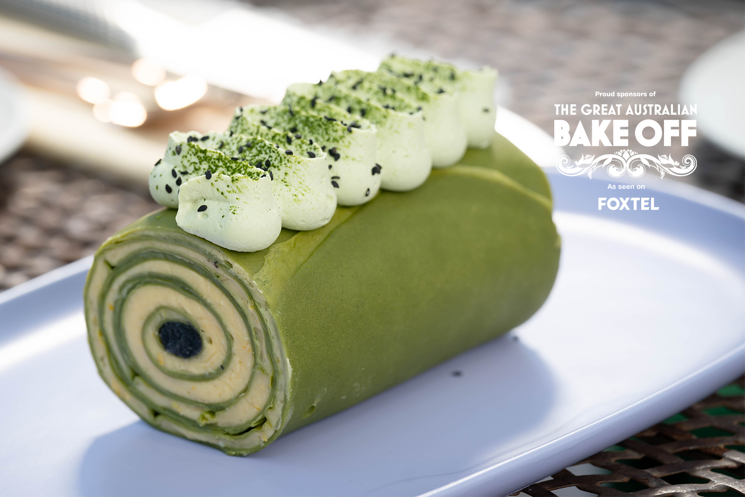 Rachel's Matcha, Yuzu & Black Sesame Crepe Roll