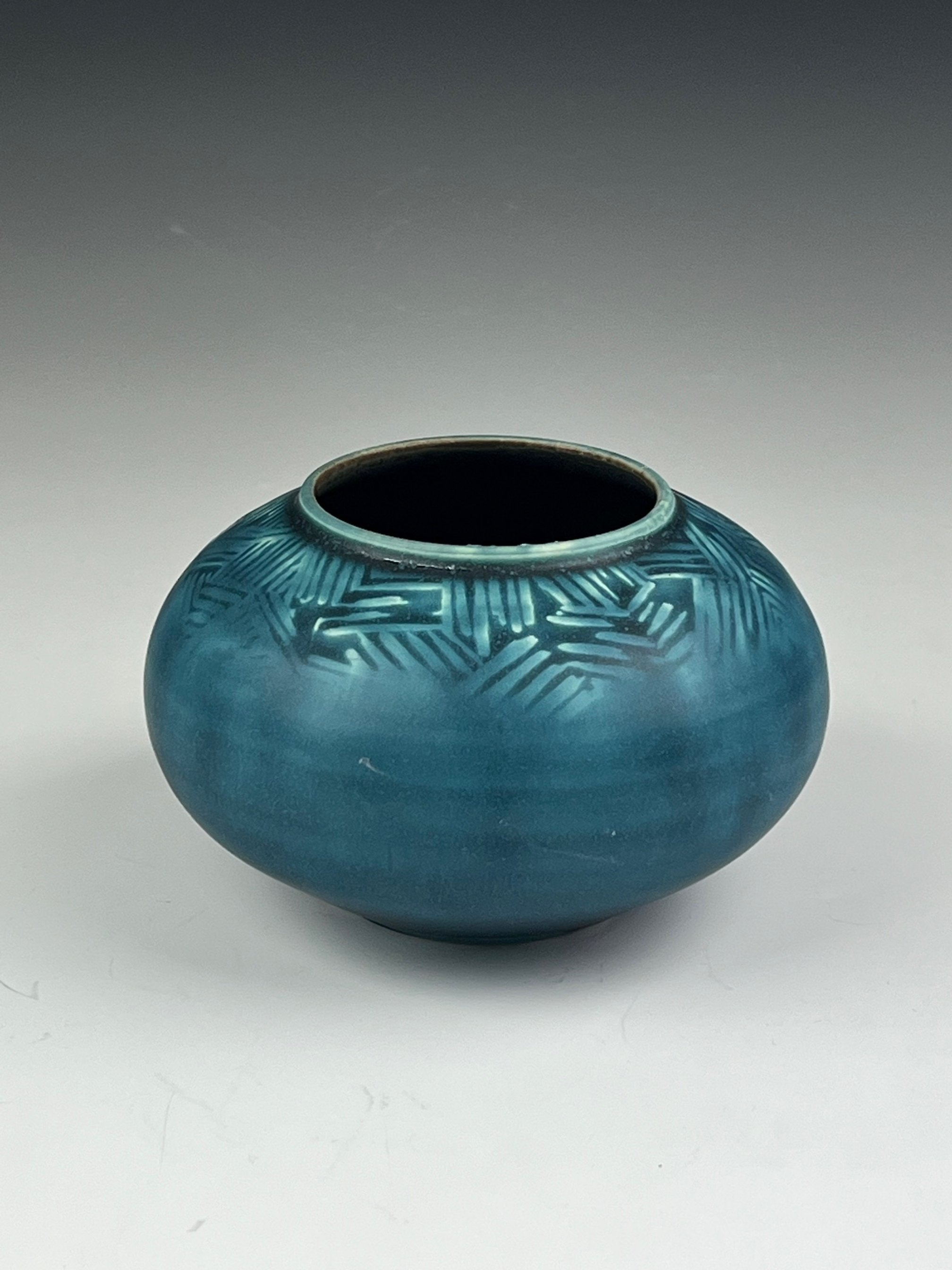ETCHED TEAL VESSEL