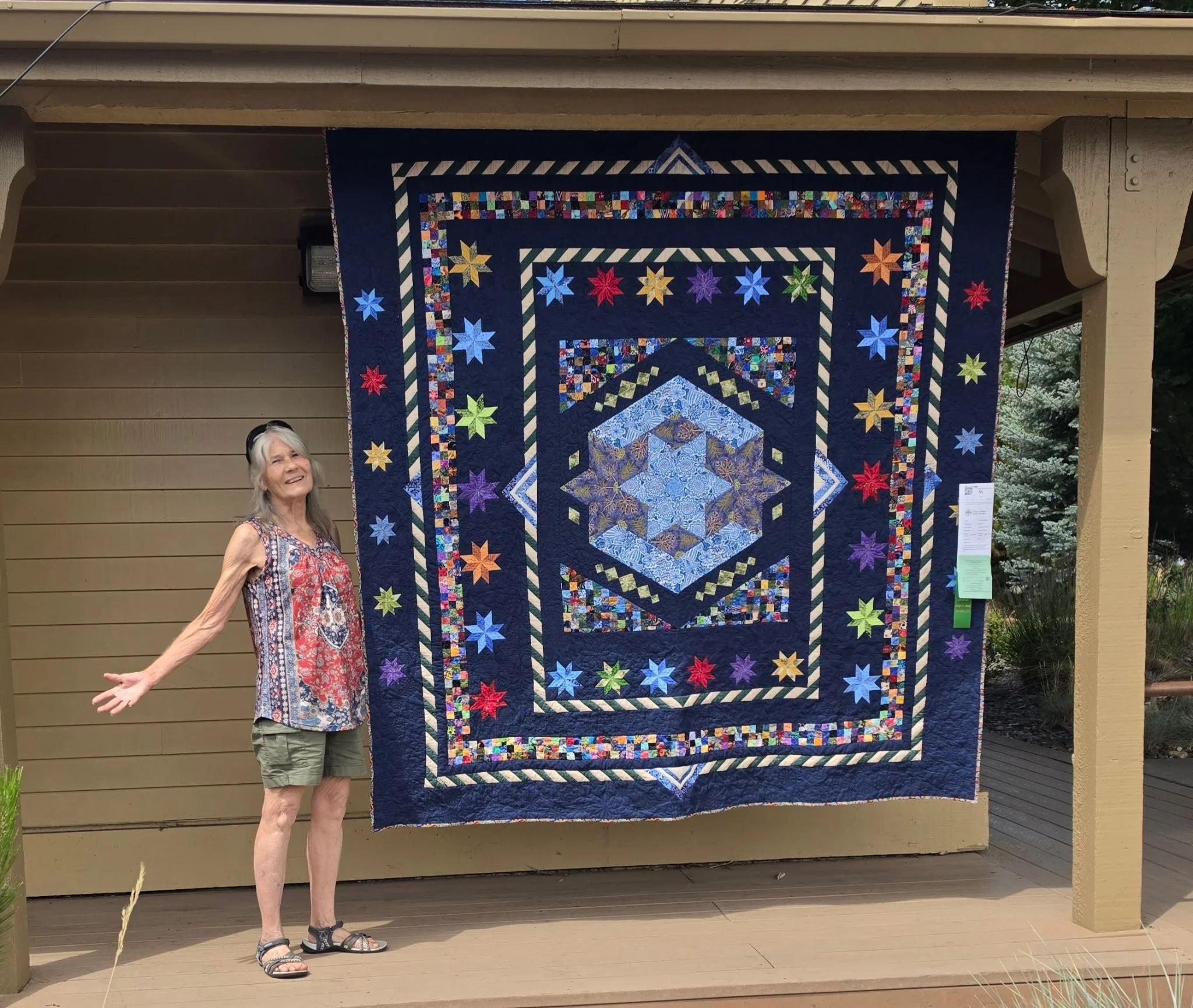 Shoot for the Stars by Rita Woodward, Eugene, OR 80" x 84"
