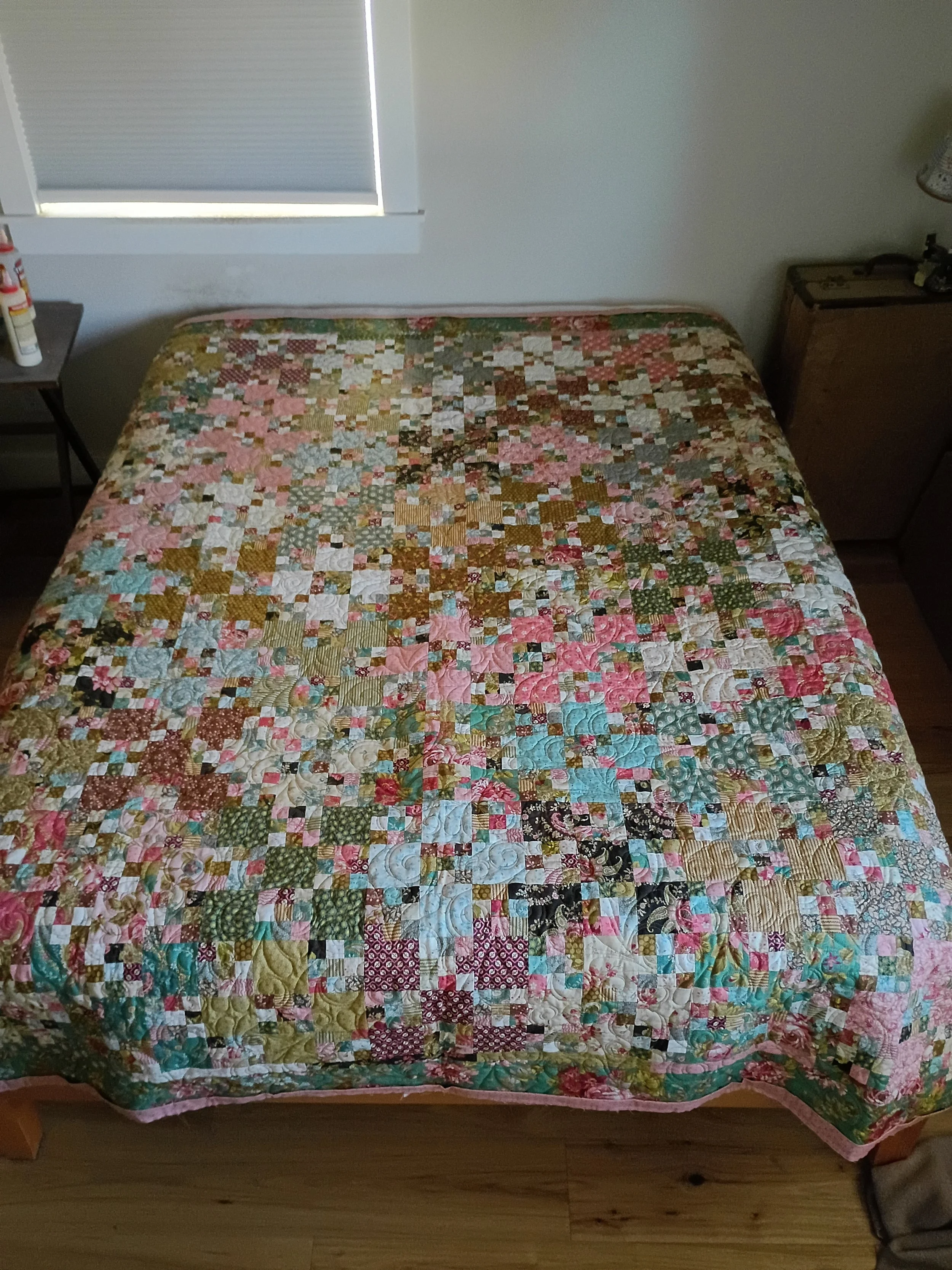 9 patch in a 9 patch by Jeanette Masters, Baker City, OR 78" x 88"