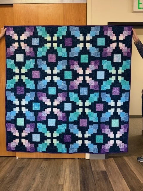 X's and O's by the Community Presbyterian Church Quilters, Redmond, OR 79" 79"