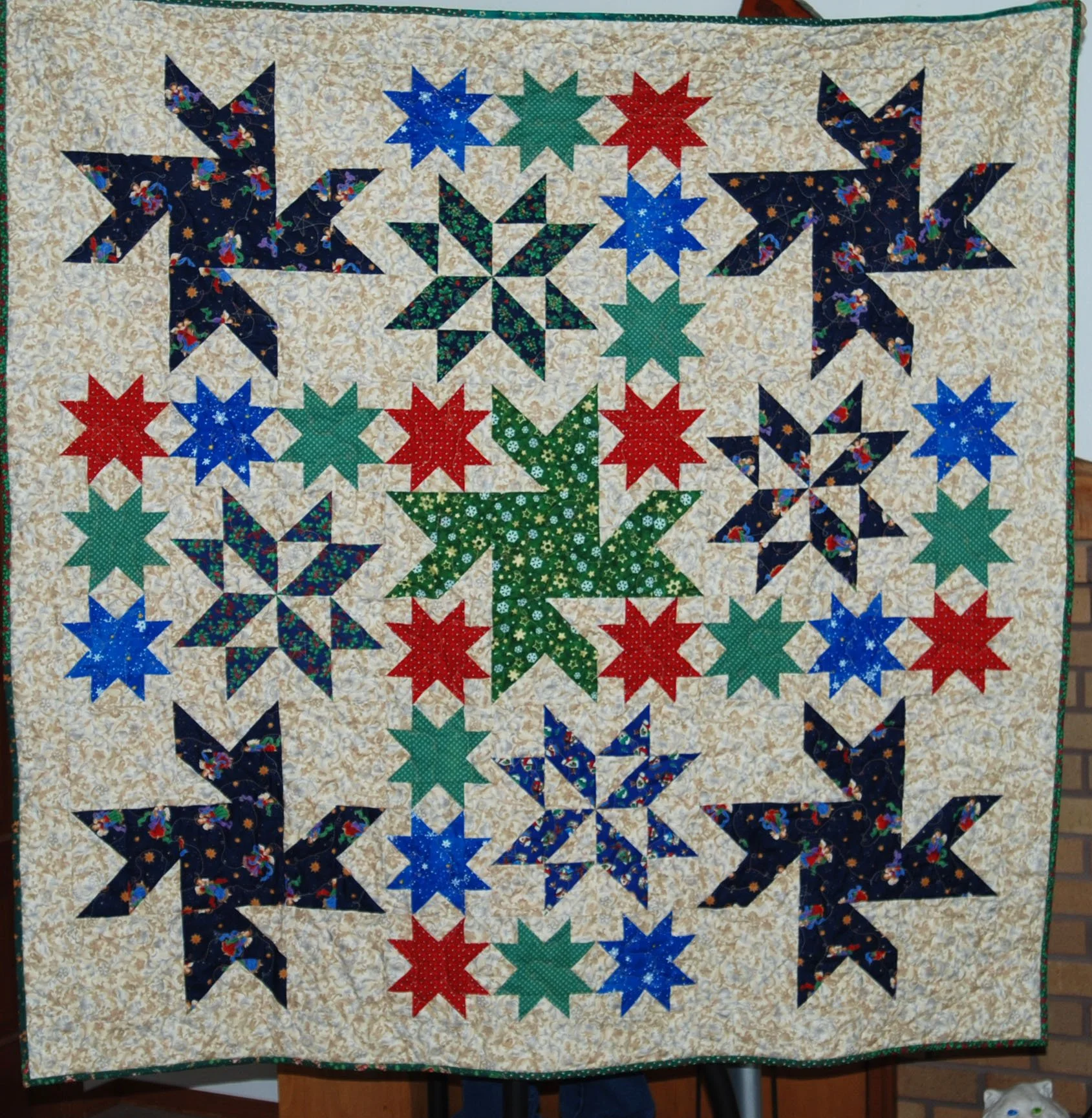Scrappy Happy Christmas by Kemi Broadley, Redmond OR 59" x 59"