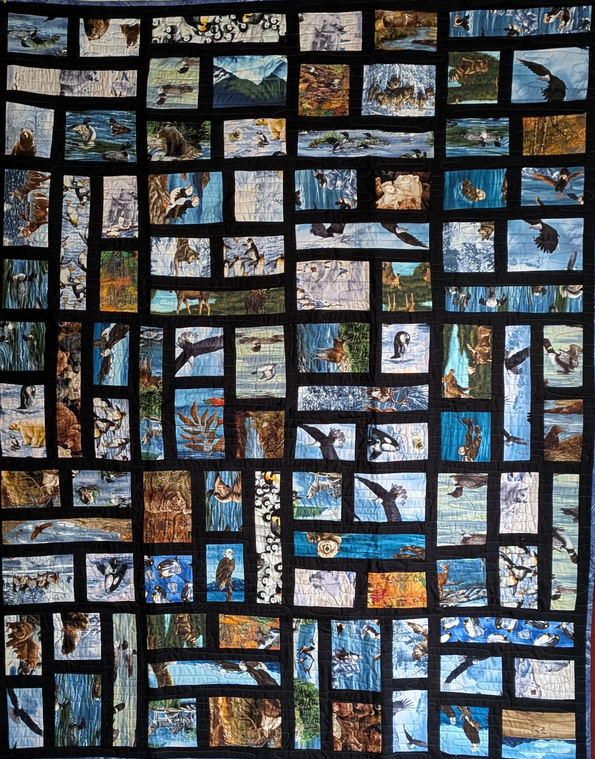 Alaska Wildlife by Dale Yamamura, Santa Rosa, CA 51" x 69"