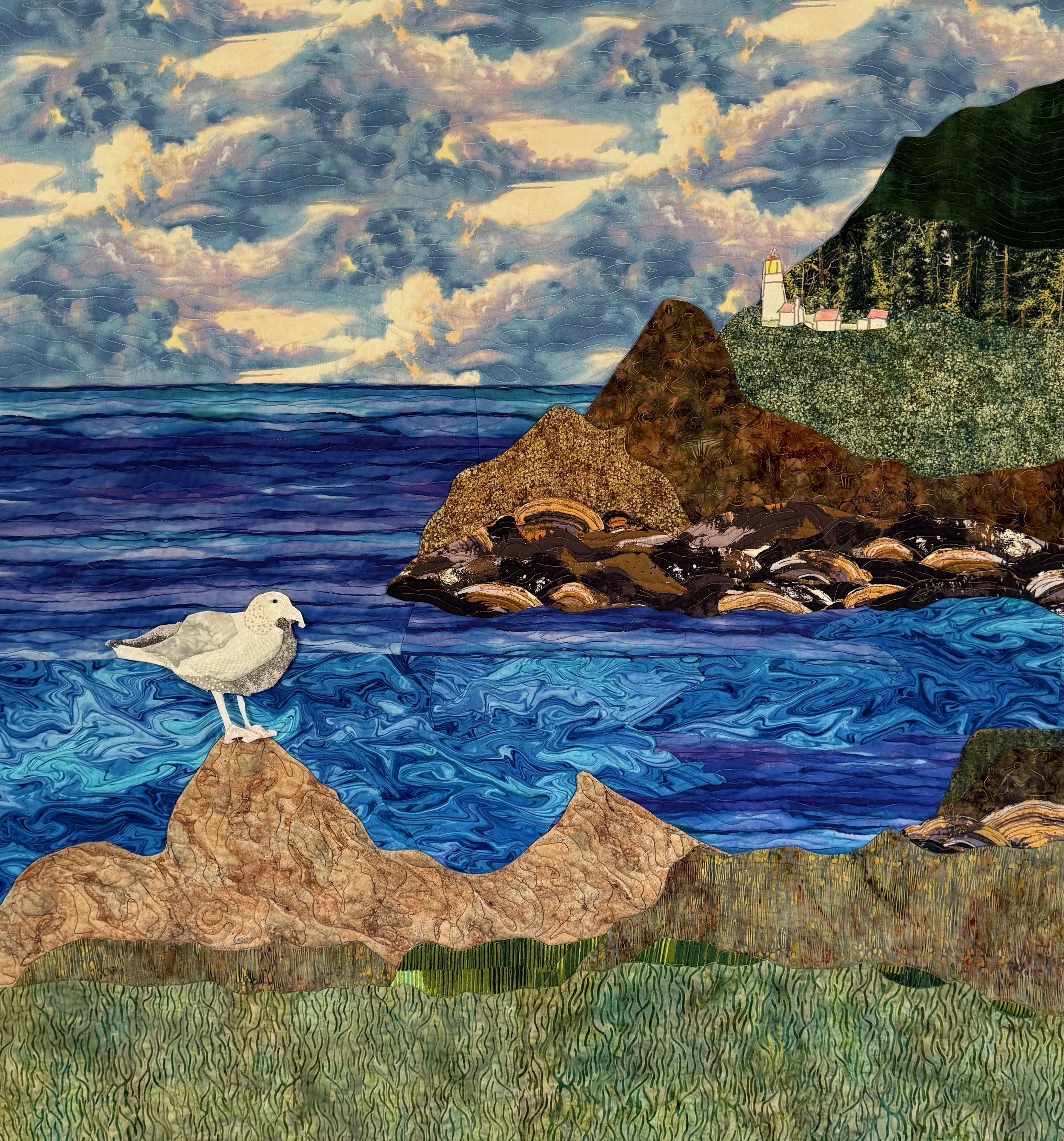Coastal Reflections by Robyn Gold, Sisters, OR 40" x 40"