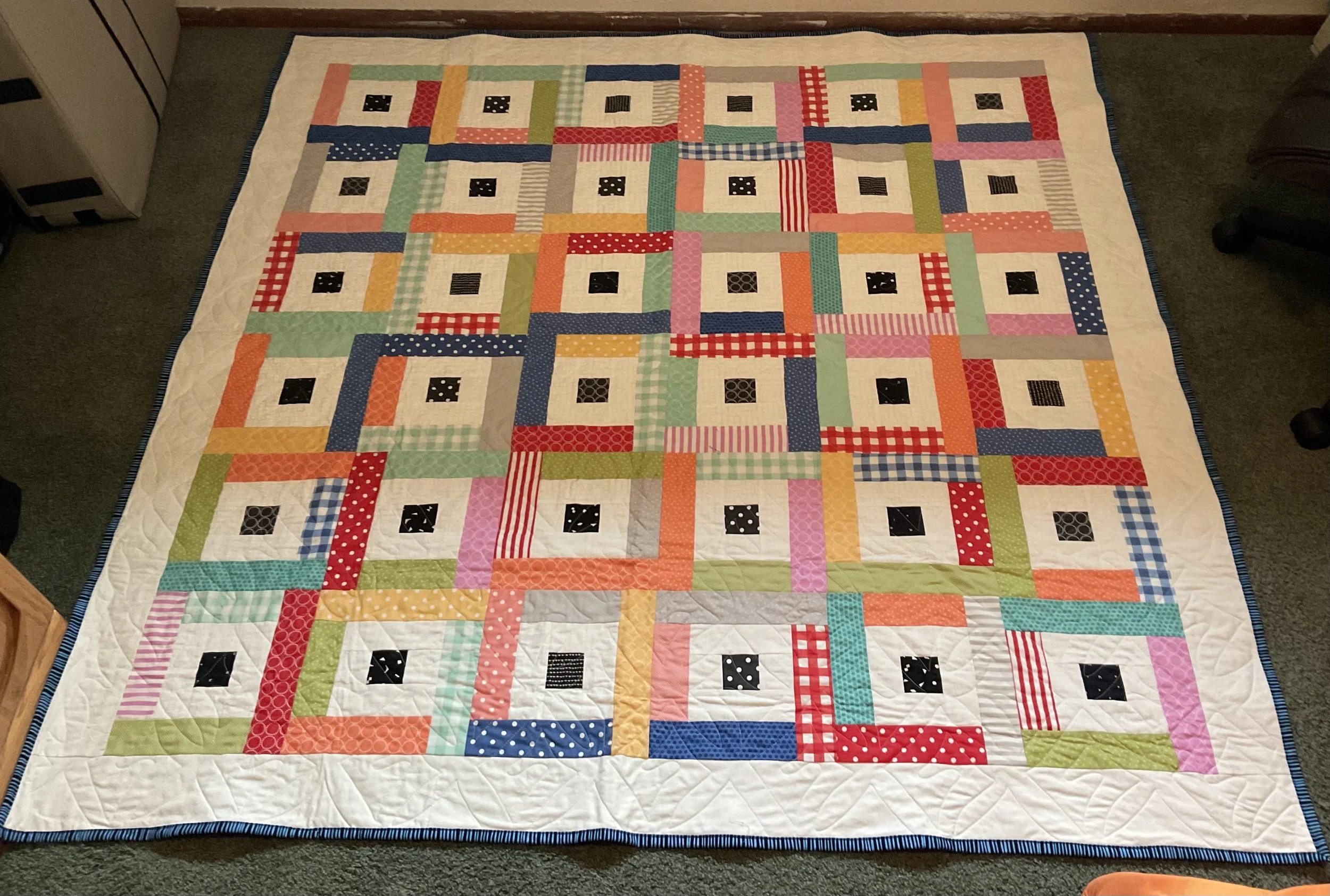 Hop Scotch by Vickie Crockett, Monmouth, OR 64" x 64"