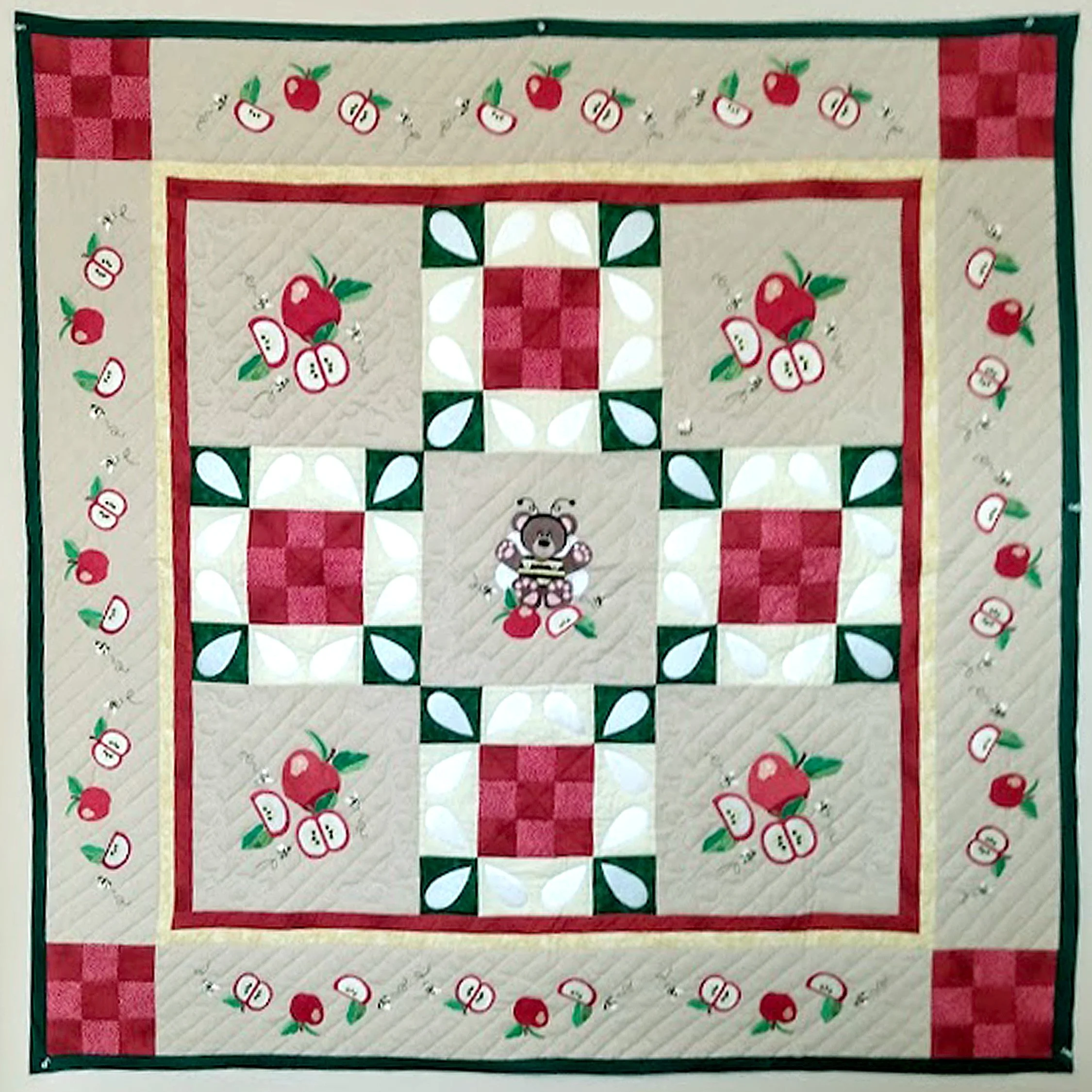 A Beary Apple Day by Eileen Gay, Roseville, CA 53" x 53"