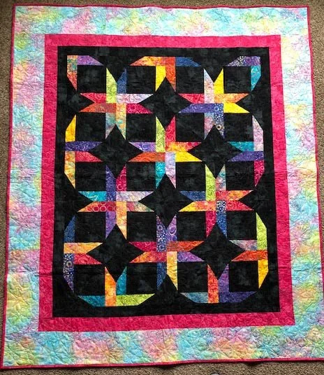 Pointy Strip Stars by Diana Butts, Prinville, OR 59" x 68"