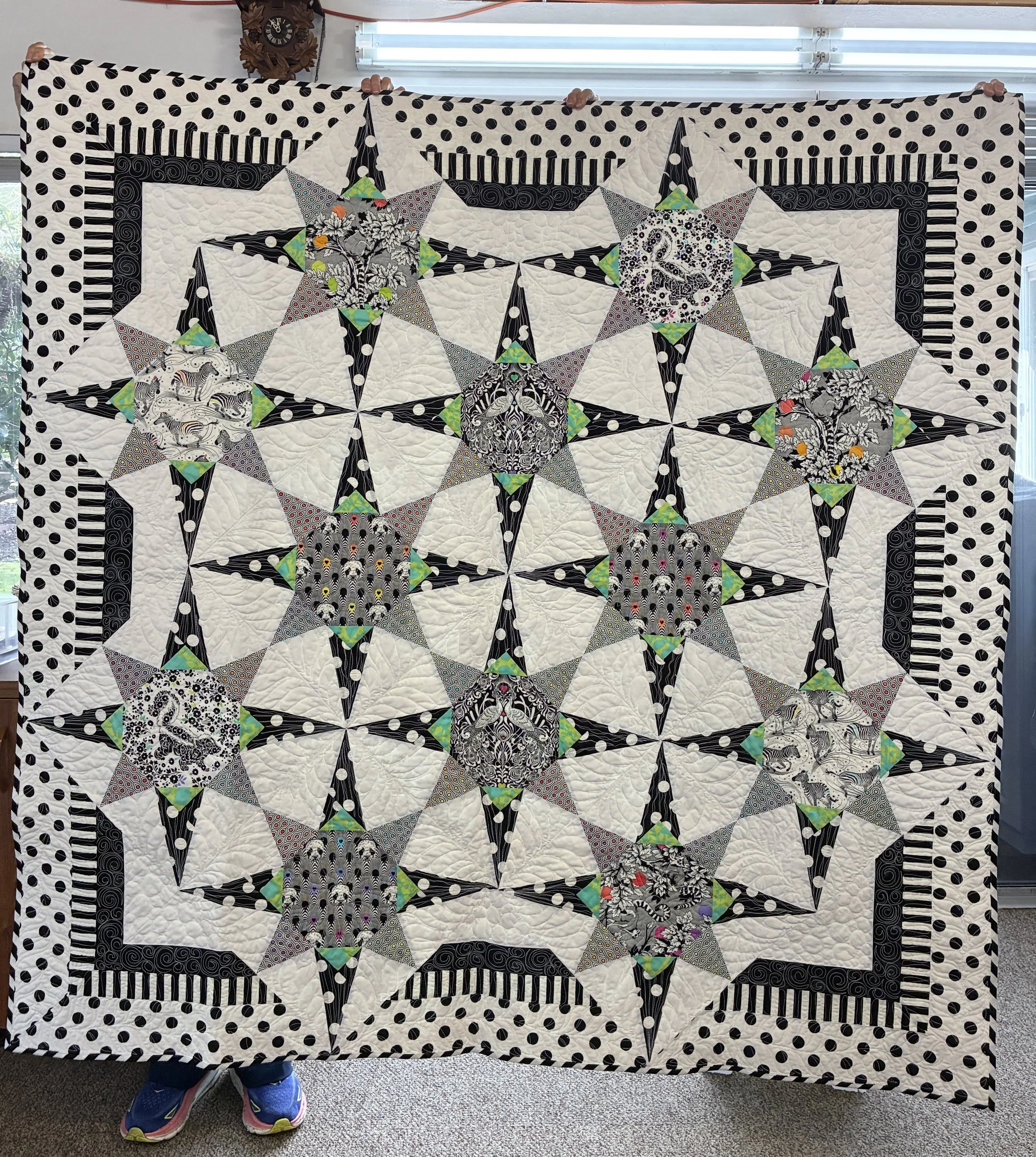 Black White & Pops of Color by Dale Yamamura, Santa Rosa, CA 61" x 61"