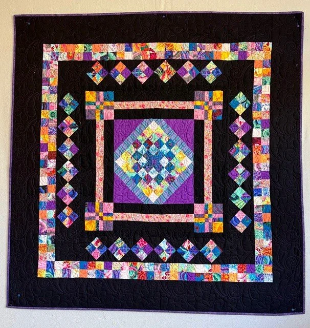 Color Play with Kaffe by Janet Clark, Petaluma, CA 53" x 53"