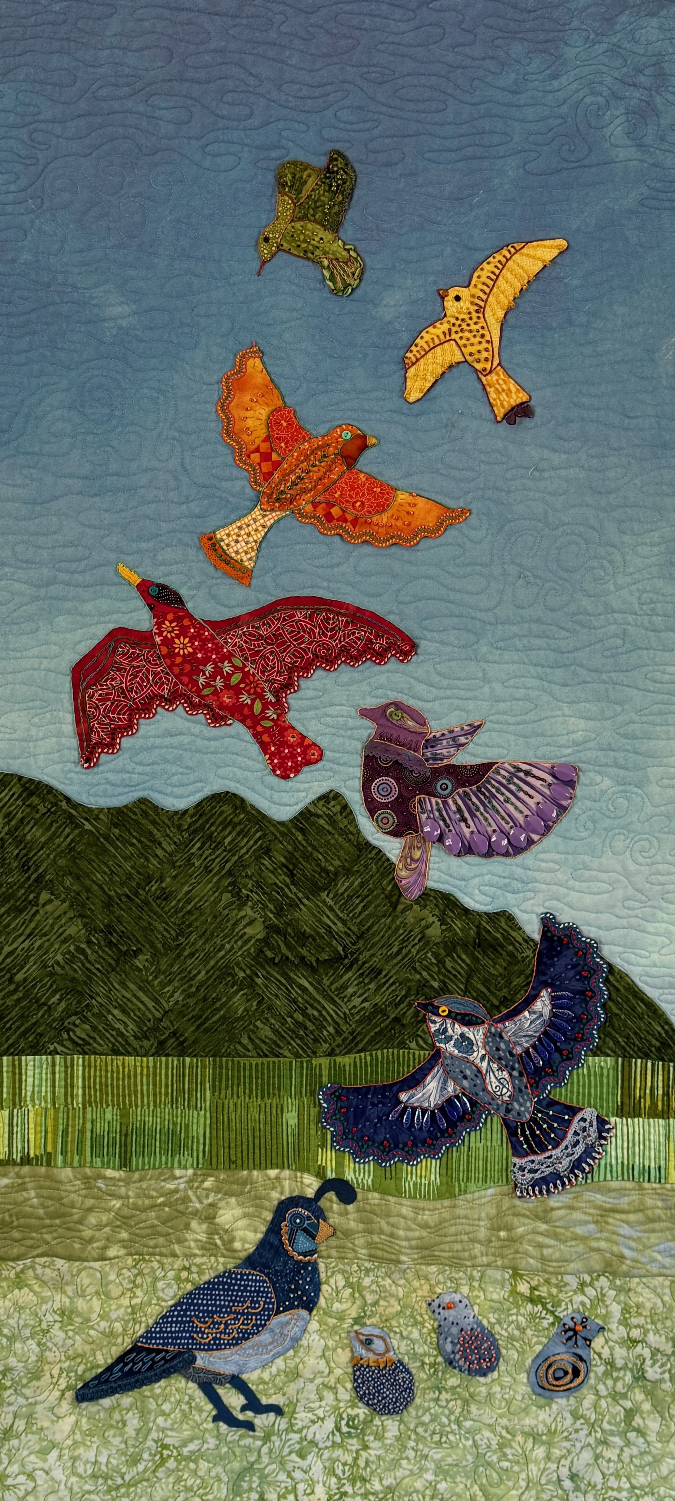Taking Flight by Robyn Gold, Sisters, OR 18" x 40"