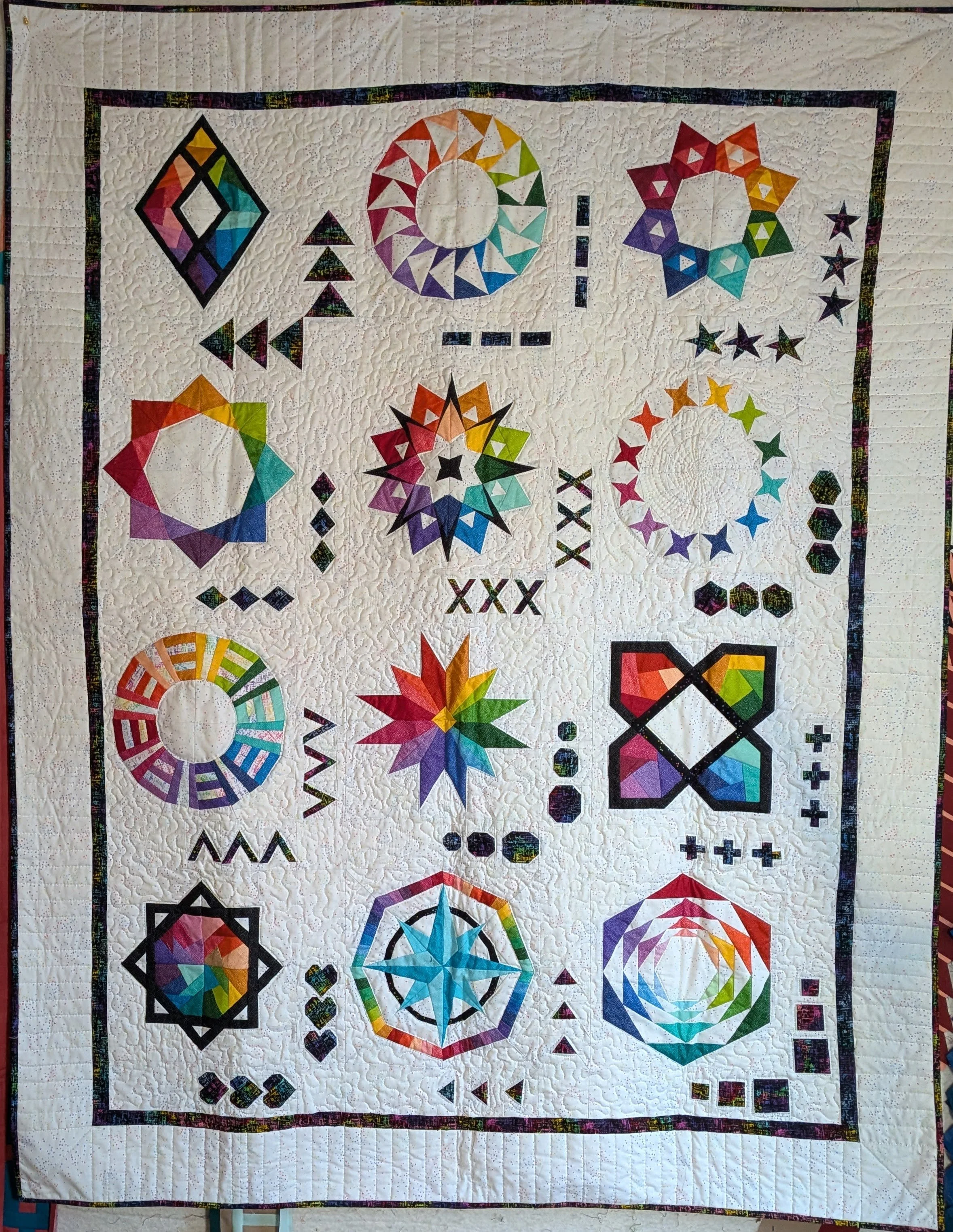 Geo Gem by Trina Jahnsen, Duncans Mills, CA 54" x 68"