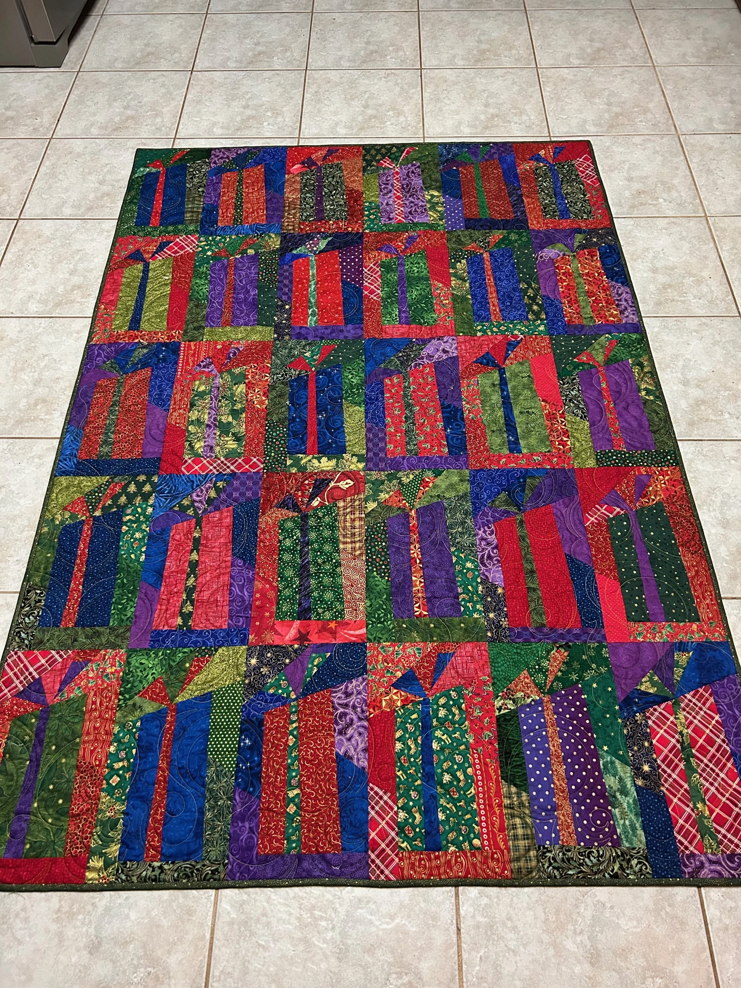 Shopping's Done, Gifts Wrapped by Patty Roberts, Salem, OR 47" x 69"