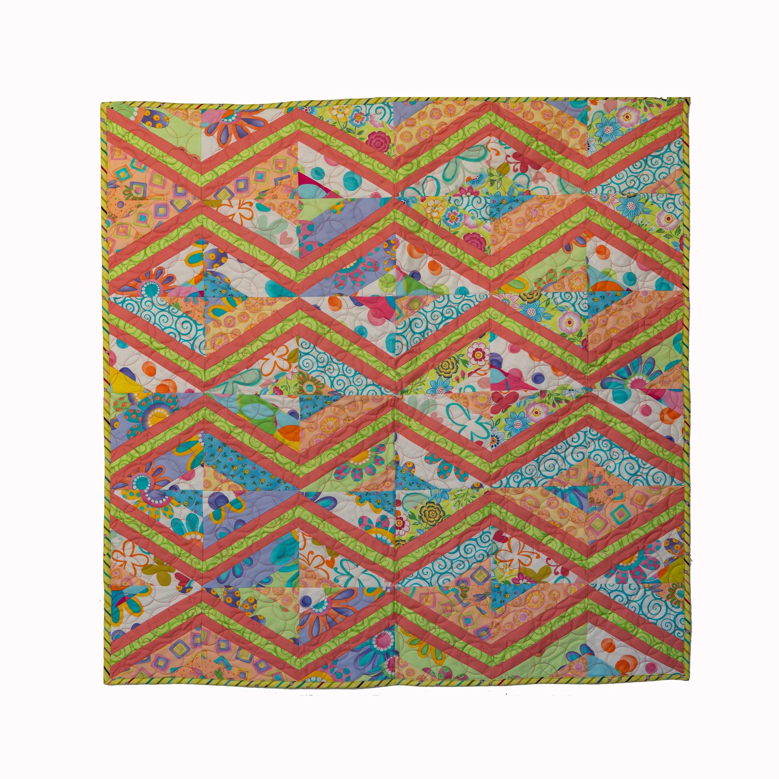 Sherbert X Block by Linda Fisher-Berlanger, Bend, OR 42" x 42"